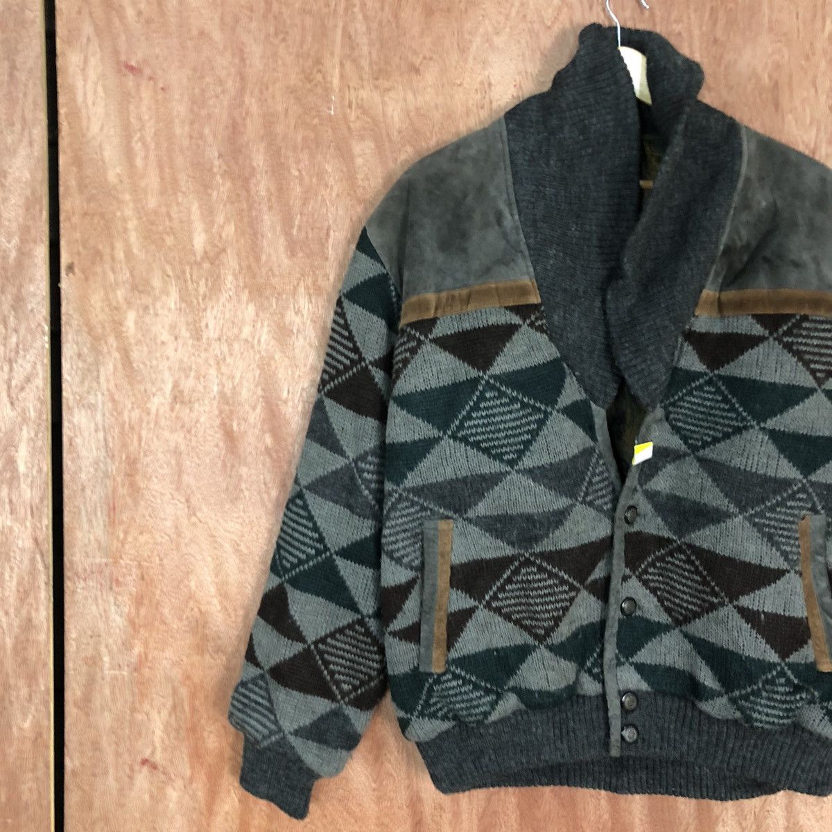 Vintage DLL Bicolman vintage Grey Knit cardigan winter Sweater #1380 Size US L / EU 52-54 / 3 - 7 Thumbnail