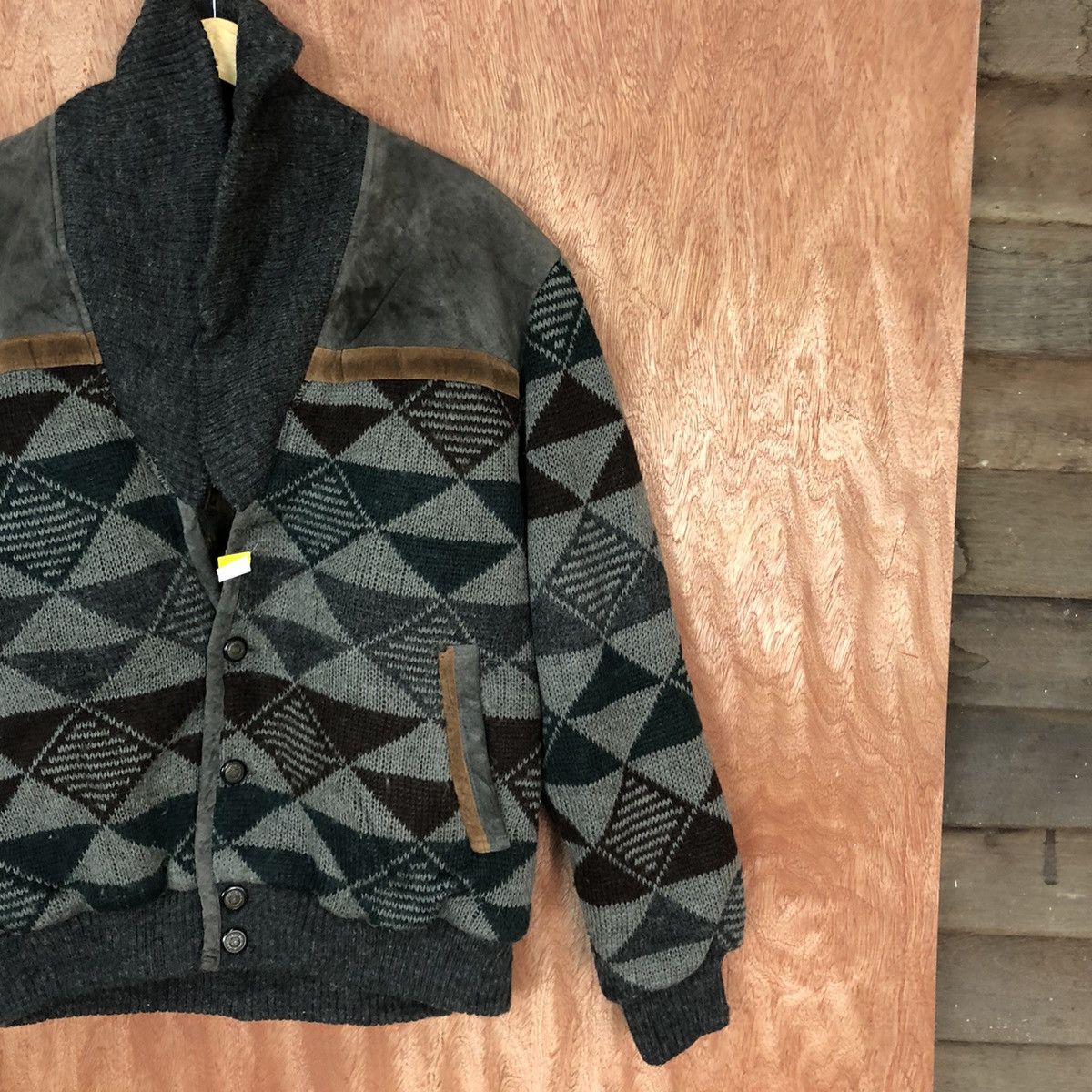 Vintage DLL Bicolman vintage Grey Knit cardigan winter Sweater #1380 Size US L / EU 52-54 / 3 - 5 Thumbnail