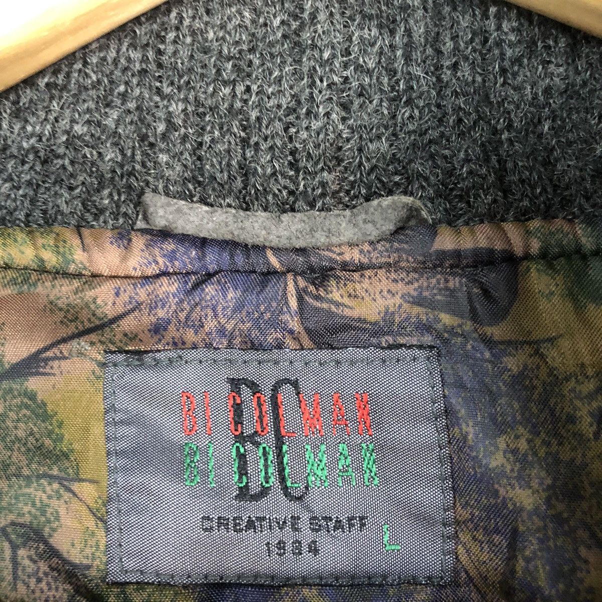 Vintage DLL Bicolman vintage Grey Knit cardigan winter Sweater #1380 Size US L / EU 52-54 / 3 - 11 Thumbnail