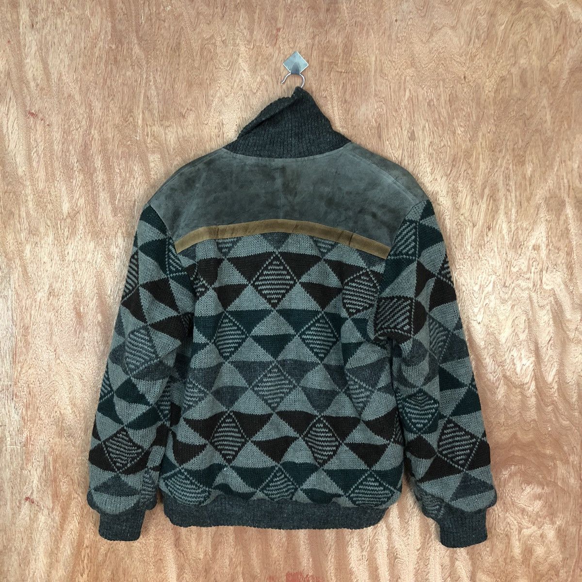 Vintage DLL Bicolman vintage Grey Knit cardigan winter Sweater #1380 Size US L / EU 52-54 / 3 - 12 Thumbnail
