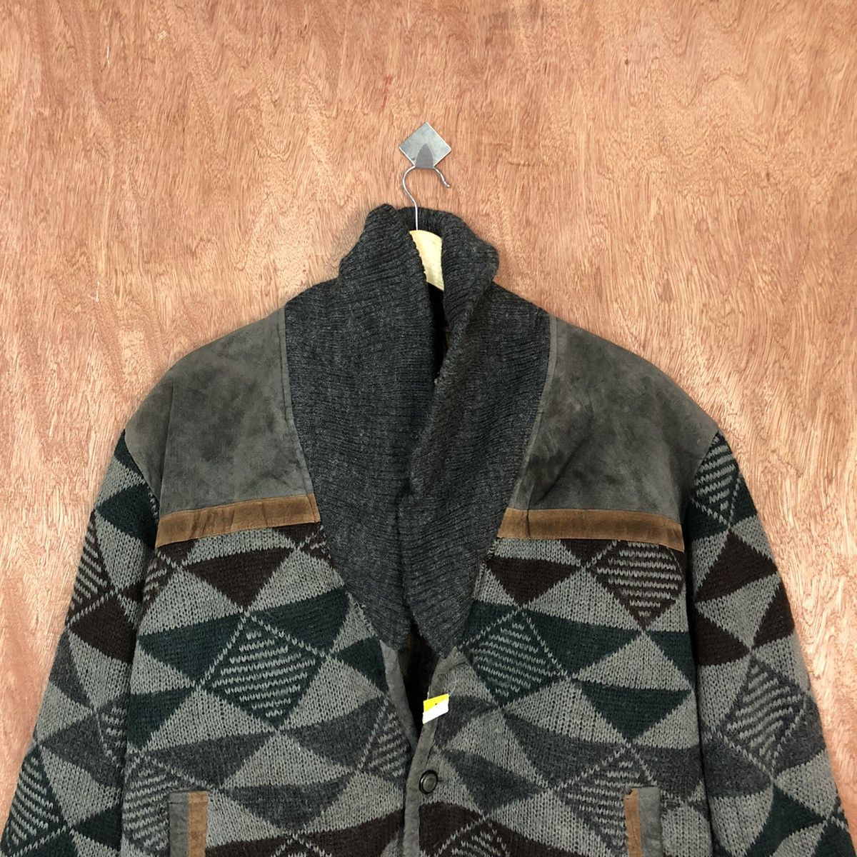 Vintage DLL Bicolman vintage Grey Knit cardigan winter Sweater #1380 Size US L / EU 52-54 / 3 - 2 Thumbnail