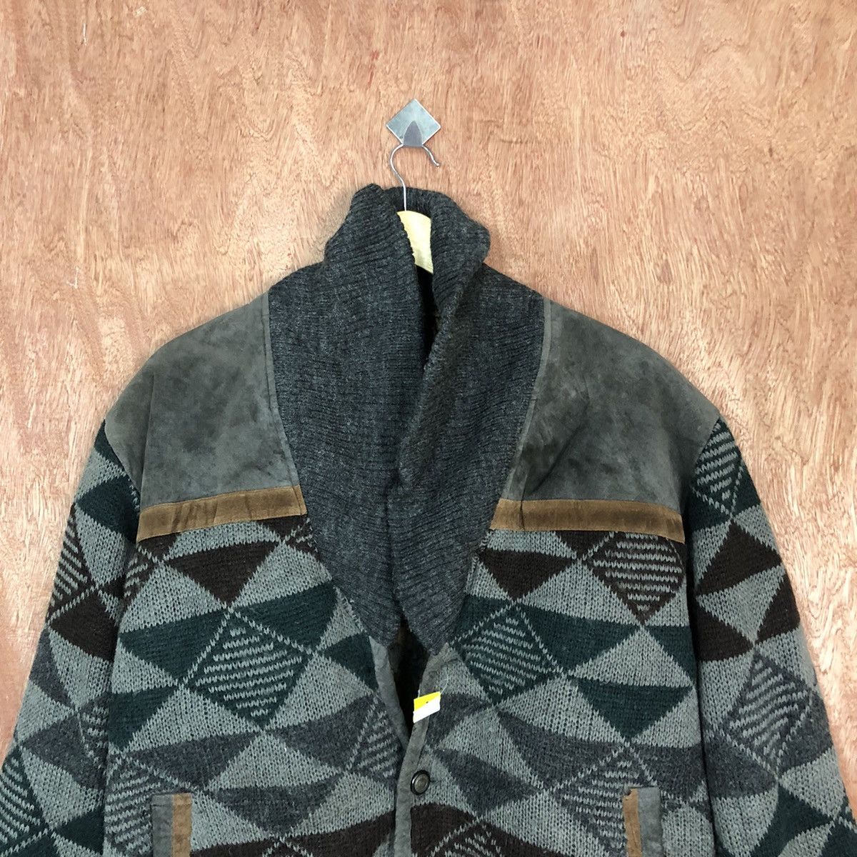 Vintage DLL Bicolman vintage Grey Knit cardigan winter Sweater #1380 Size US L / EU 52-54 / 3 - 9 Thumbnail