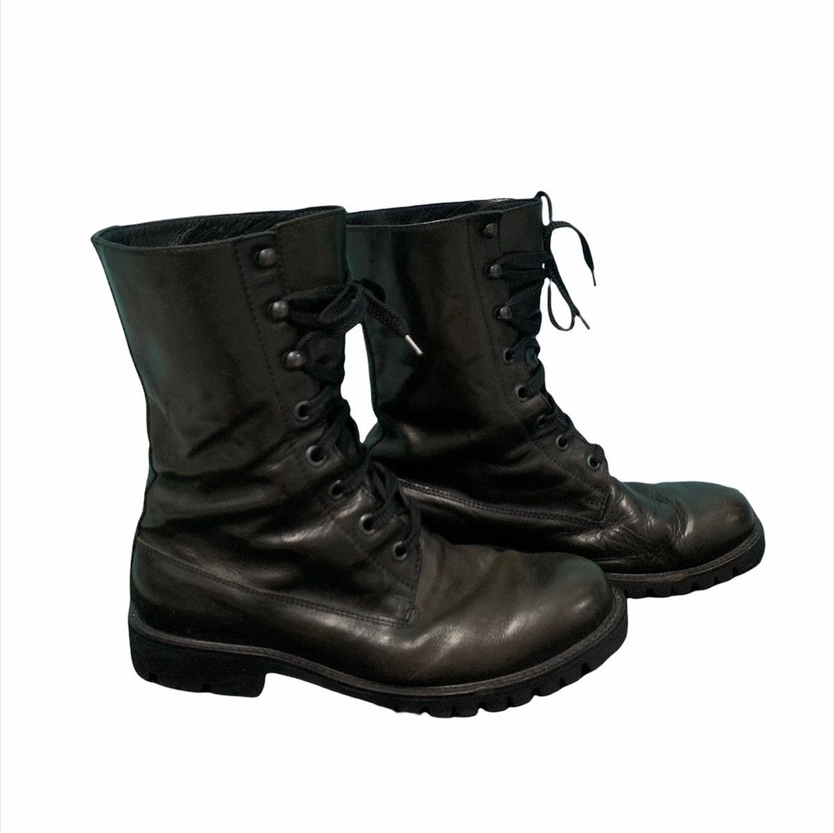 Veronique Branquinho ☃️ Veronique Branquinho Leather Combat Boots Size US 7.5 / EU 40-41 - 2 Thumbnail