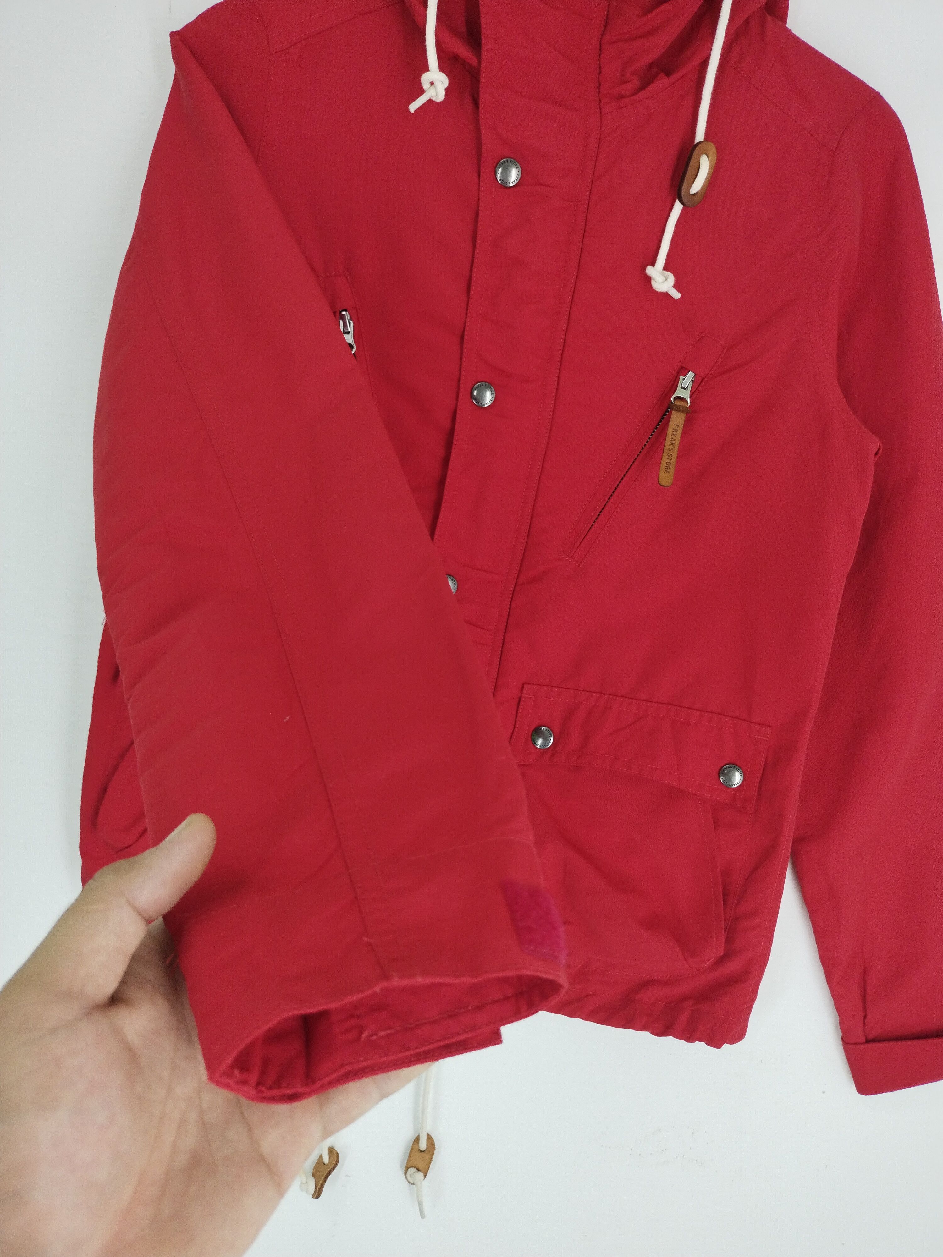 Edition Japan × Japanese Brand × Vintage Vintage 90s Freak's Store Parka Red Jacket Size US S / EU 44-46 / 1 - 6 Thumbnail