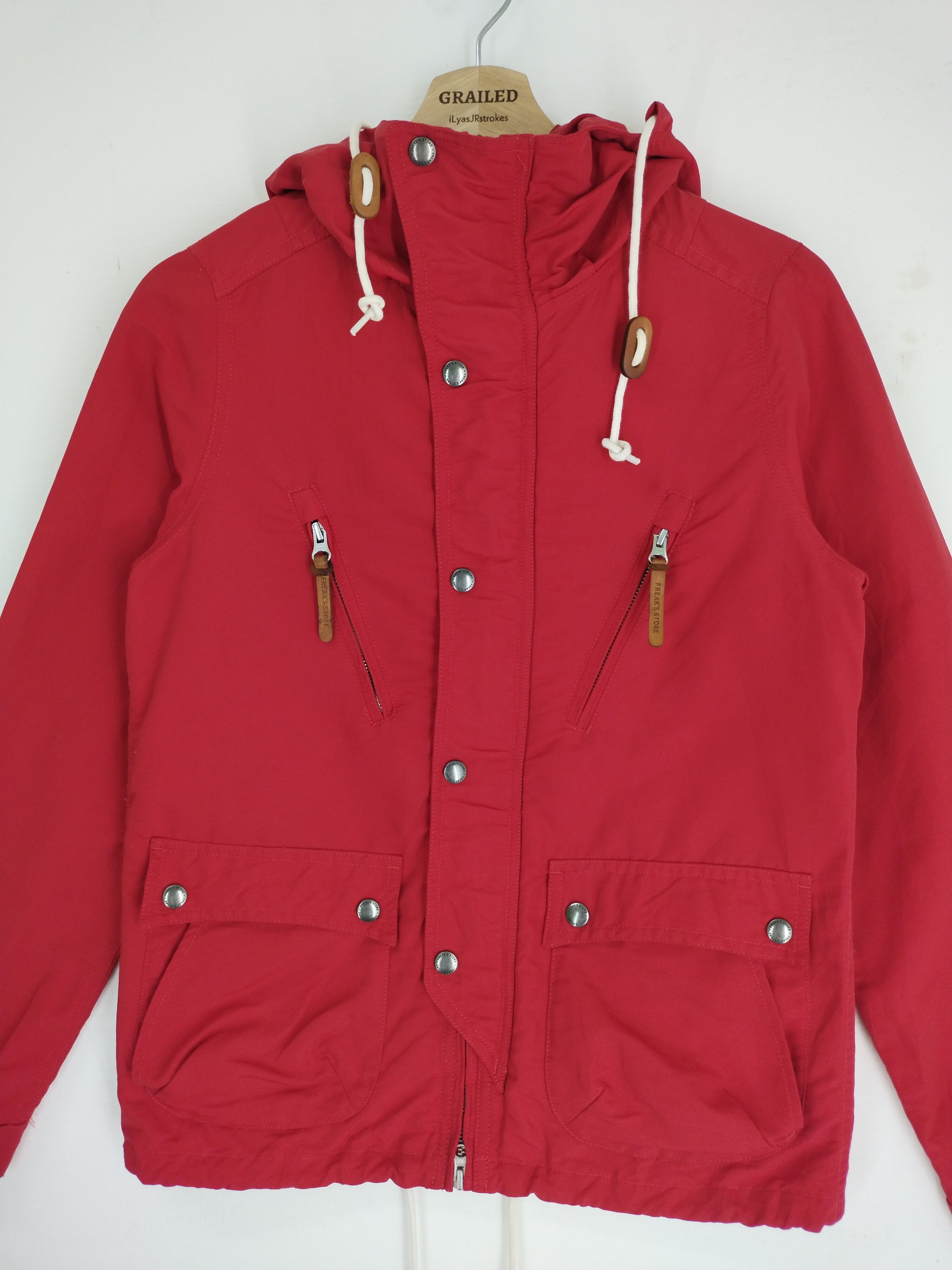 Edition Japan × Japanese Brand × Vintage Vintage 90s Freak's Store Parka Red Jacket Size US S / EU 44-46 / 1 - 2 Thumbnail