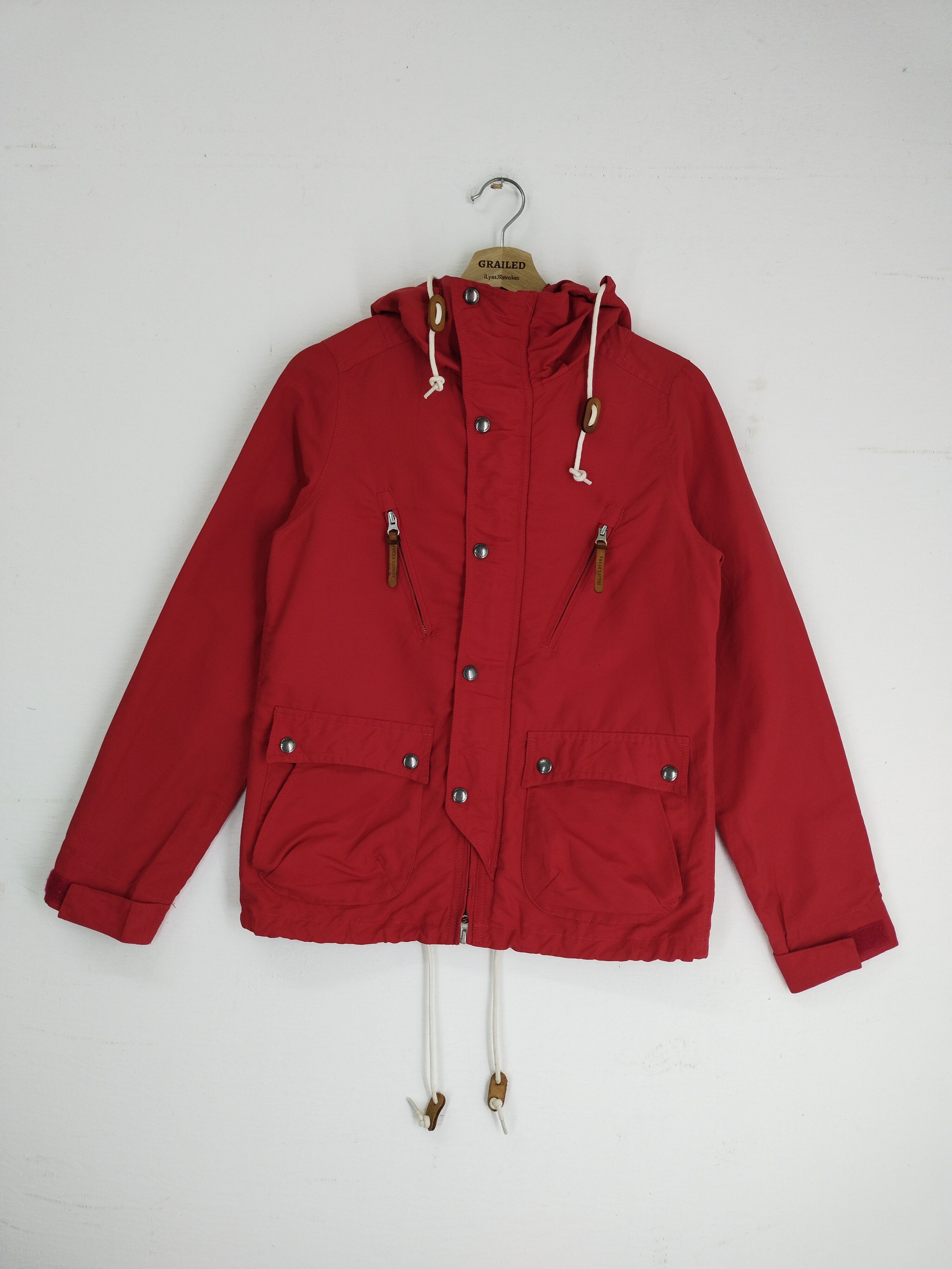 Edition Japan × Japanese Brand × Vintage Vintage 90s Freak's Store Parka Red Jacket Size US S / EU 44-46 / 1 - 5 Thumbnail