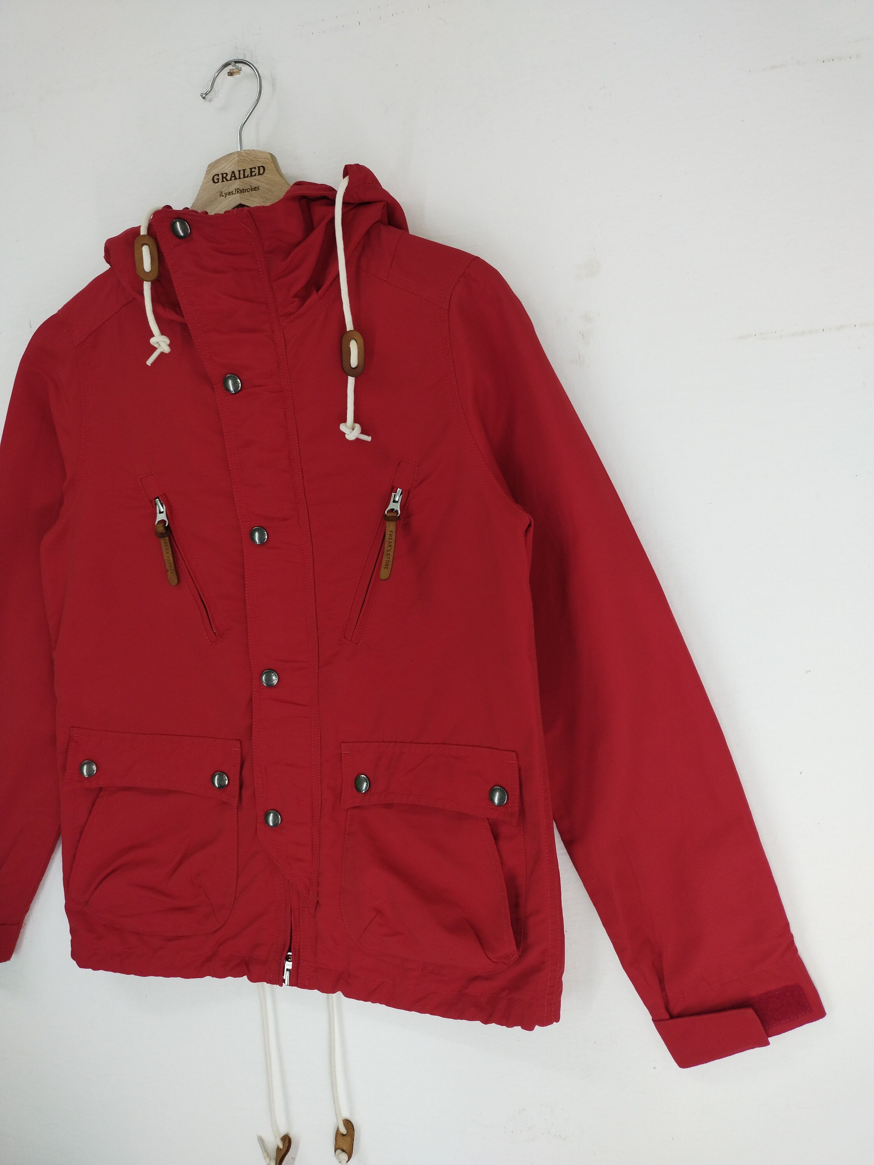 Edition Japan × Japanese Brand × Vintage Vintage 90s Freak's Store Parka Red Jacket Size US S / EU 44-46 / 1 - 4 Thumbnail