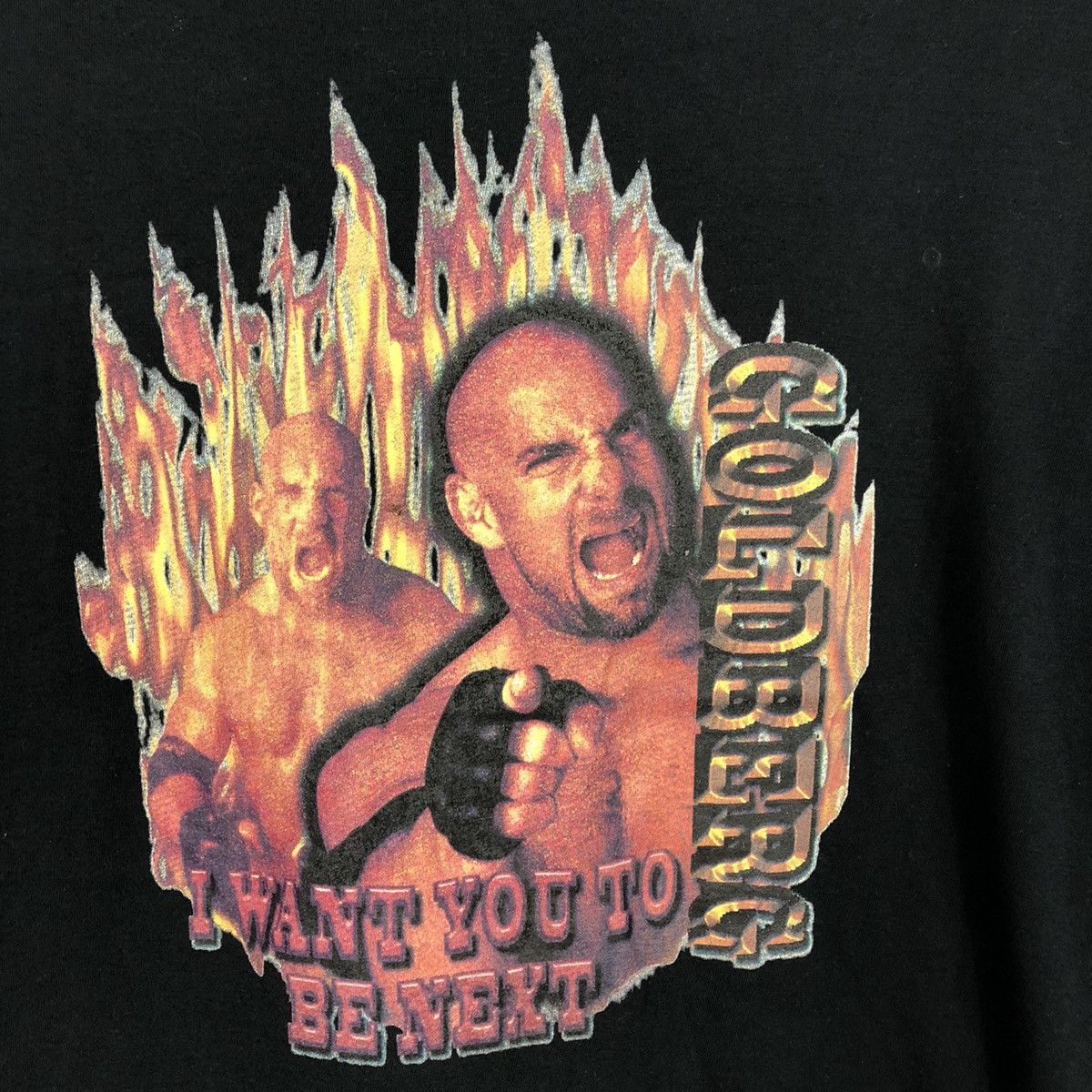 Vintage × WWE × WWF Vintage 90s Bill Goldberg WWE Bootleg Faded Bleach Tee Size US L / EU 52-54 / 3 - 2 Thumbnail