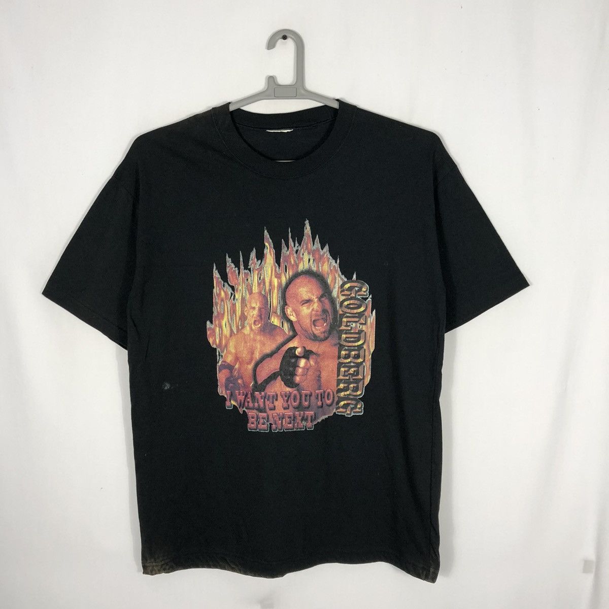Vintage × WWE × WWF Vintage 90s Bill Goldberg WWE Bootleg Faded Bleach Tee Size US L / EU 52-54 / 3 - 1 Thumbnail