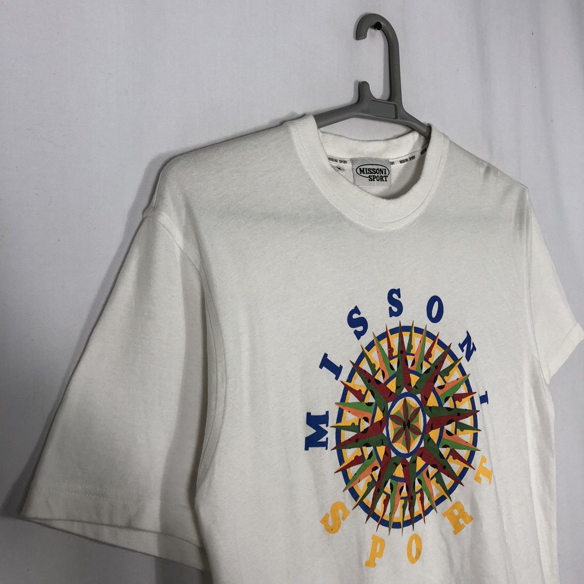 Missoni × Vintage Rare Vintage 90s Missoni Sports Big Logo Italian Tee Size US M / EU 48-50 / 2 - 7 Thumbnail