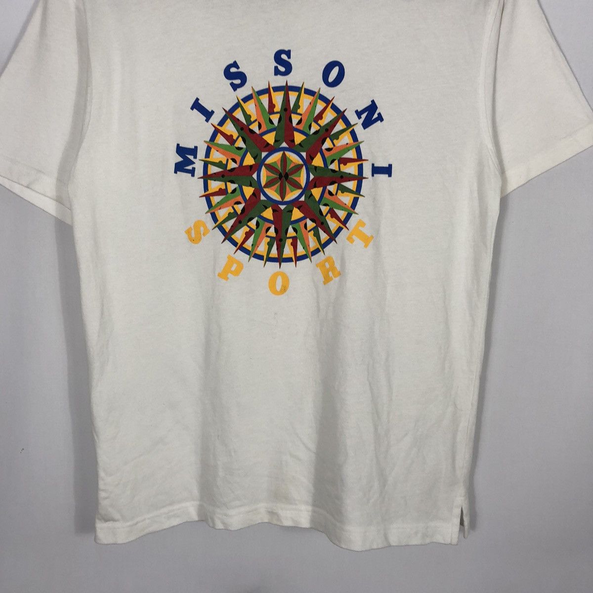 Missoni × Vintage Rare Vintage 90s Missoni Sports Big Logo Italian Tee Size US M / EU 48-50 / 2 - 3 Thumbnail