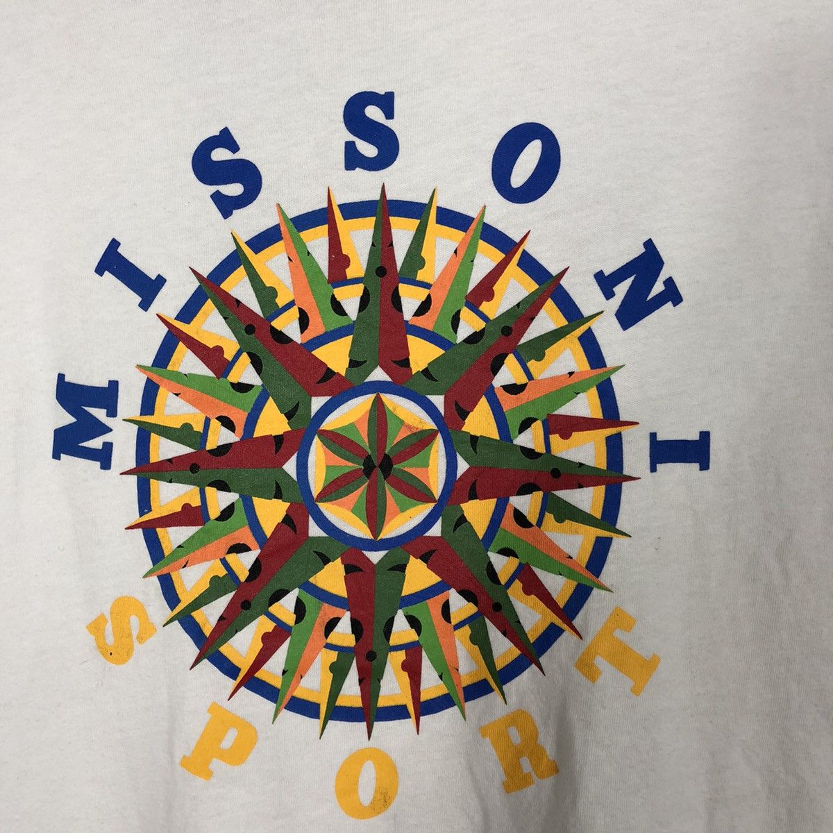 Missoni × Vintage Rare Vintage 90s Missoni Sports Big Logo Italian Tee Size US M / EU 48-50 / 2 - 4 Thumbnail