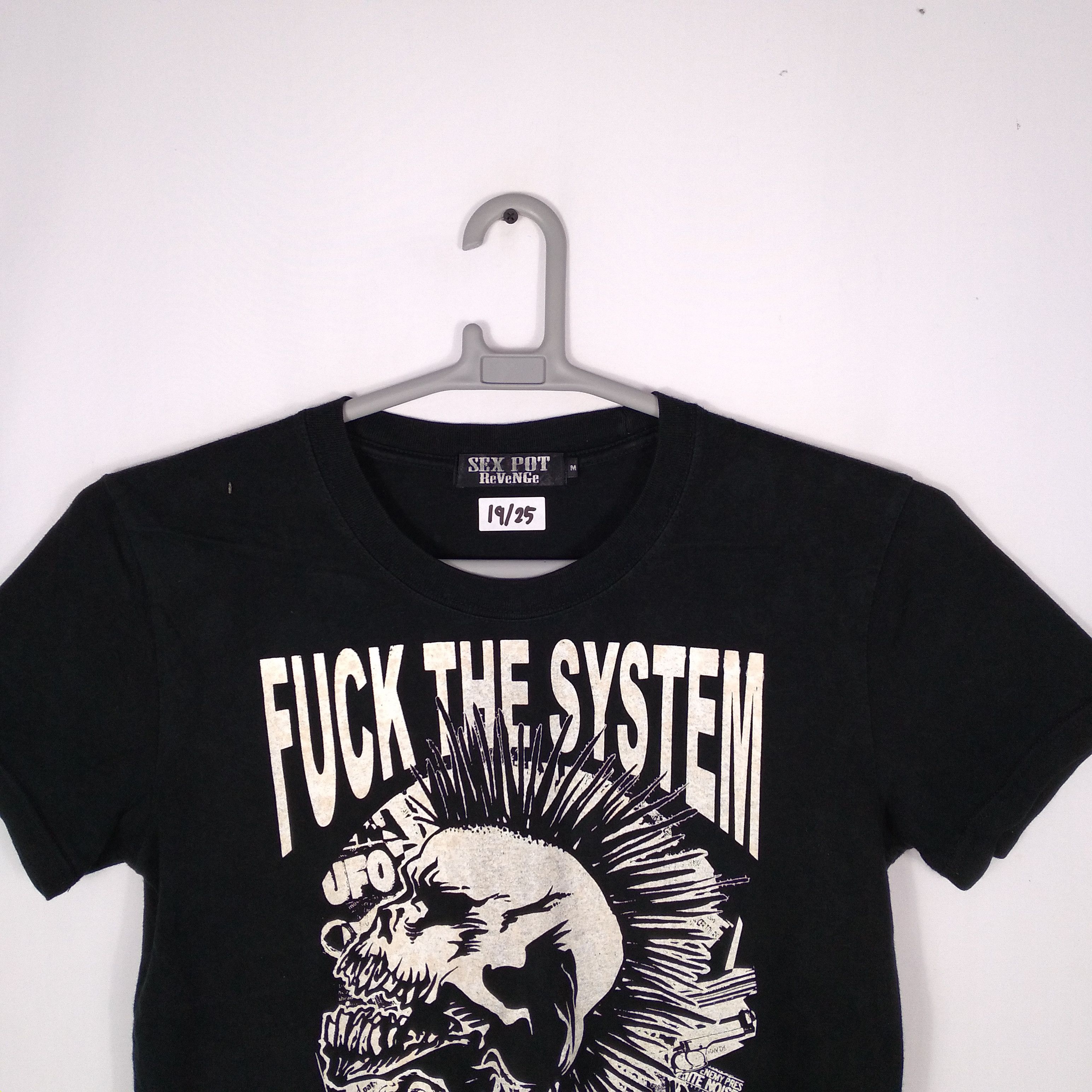Japanese Brand × Vintage Sex Pot Revenge Fuck The System Big Print Skull Tee Size US S / EU 44-46 / 1 - 2 Thumbnail