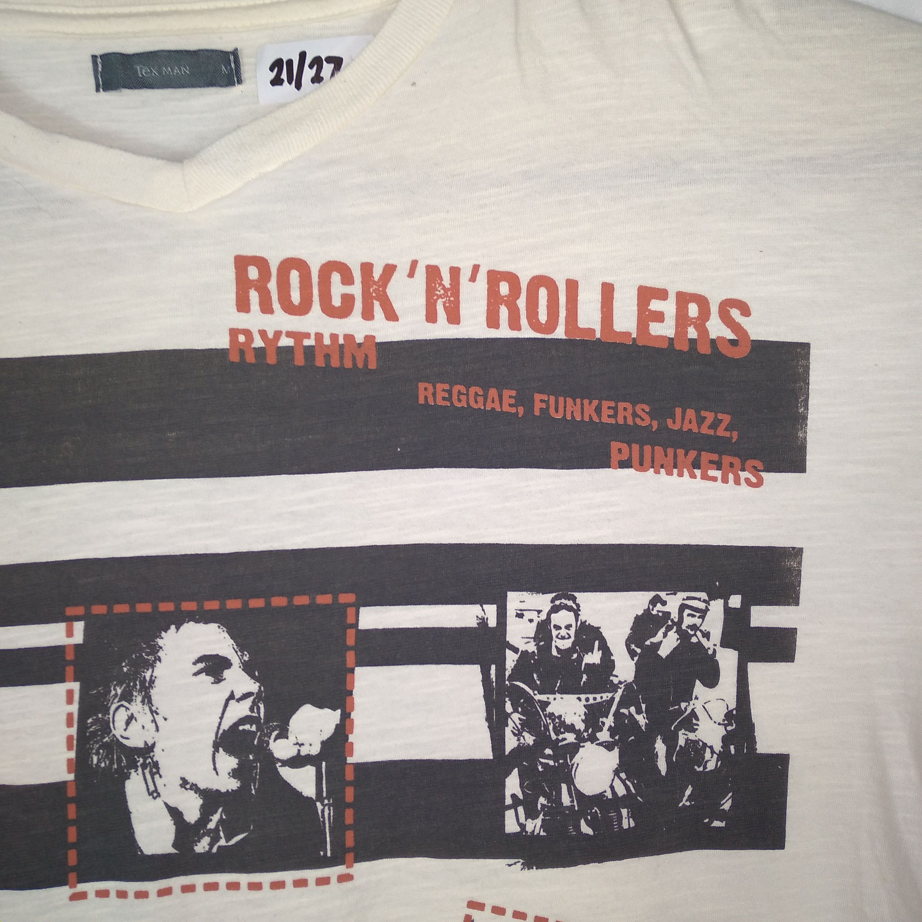 Band Tees × Japanese Brand × Vintage Rock N Rollers Potrait Of Iconic Punkers Reggae Jazz Tee Size US M / EU 48-50 / 2 - 4 Thumbnail