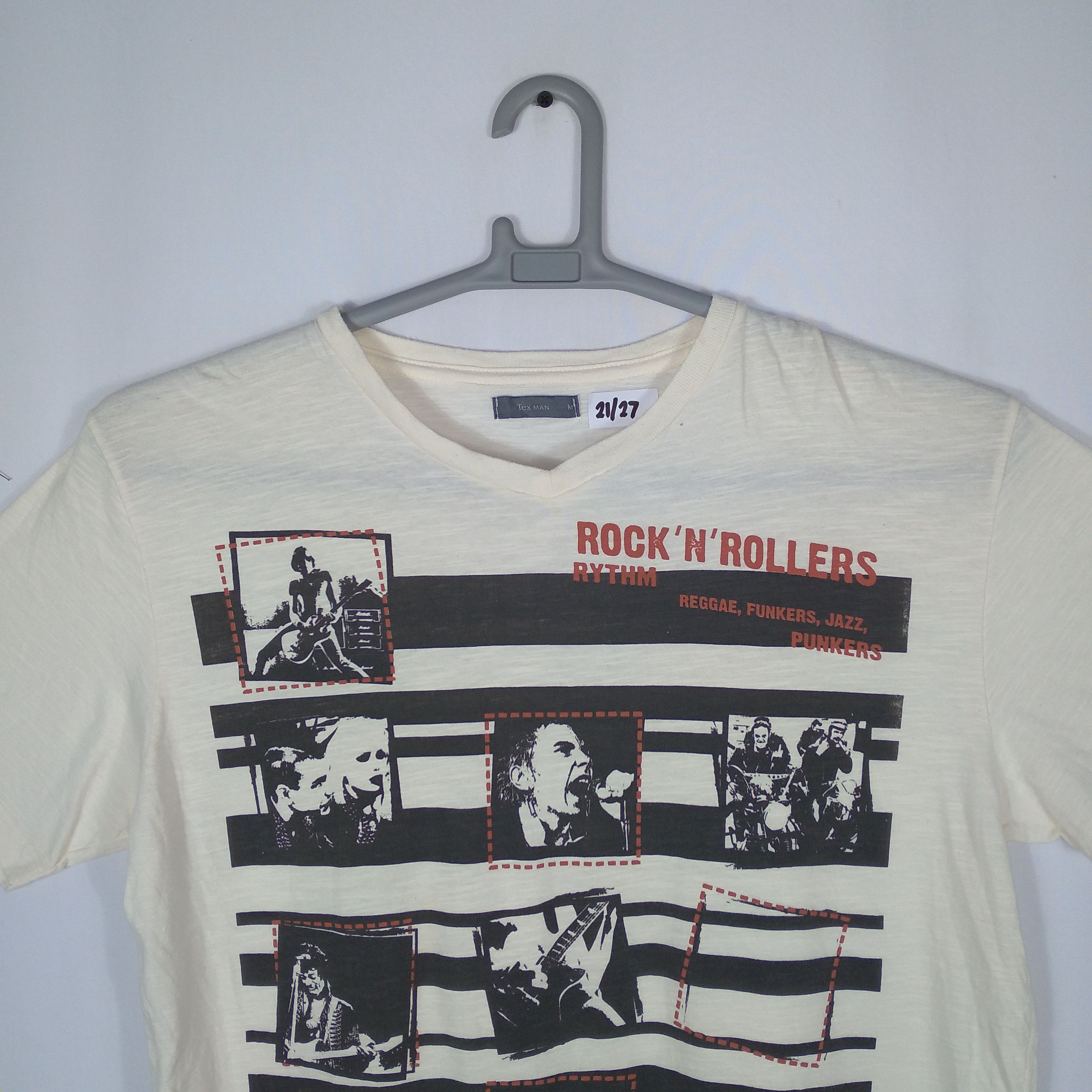 Band Tees × Japanese Brand × Vintage Rock N Rollers Potrait Of Iconic Punkers Reggae Jazz Tee Size US M / EU 48-50 / 2 - 2 Thumbnail