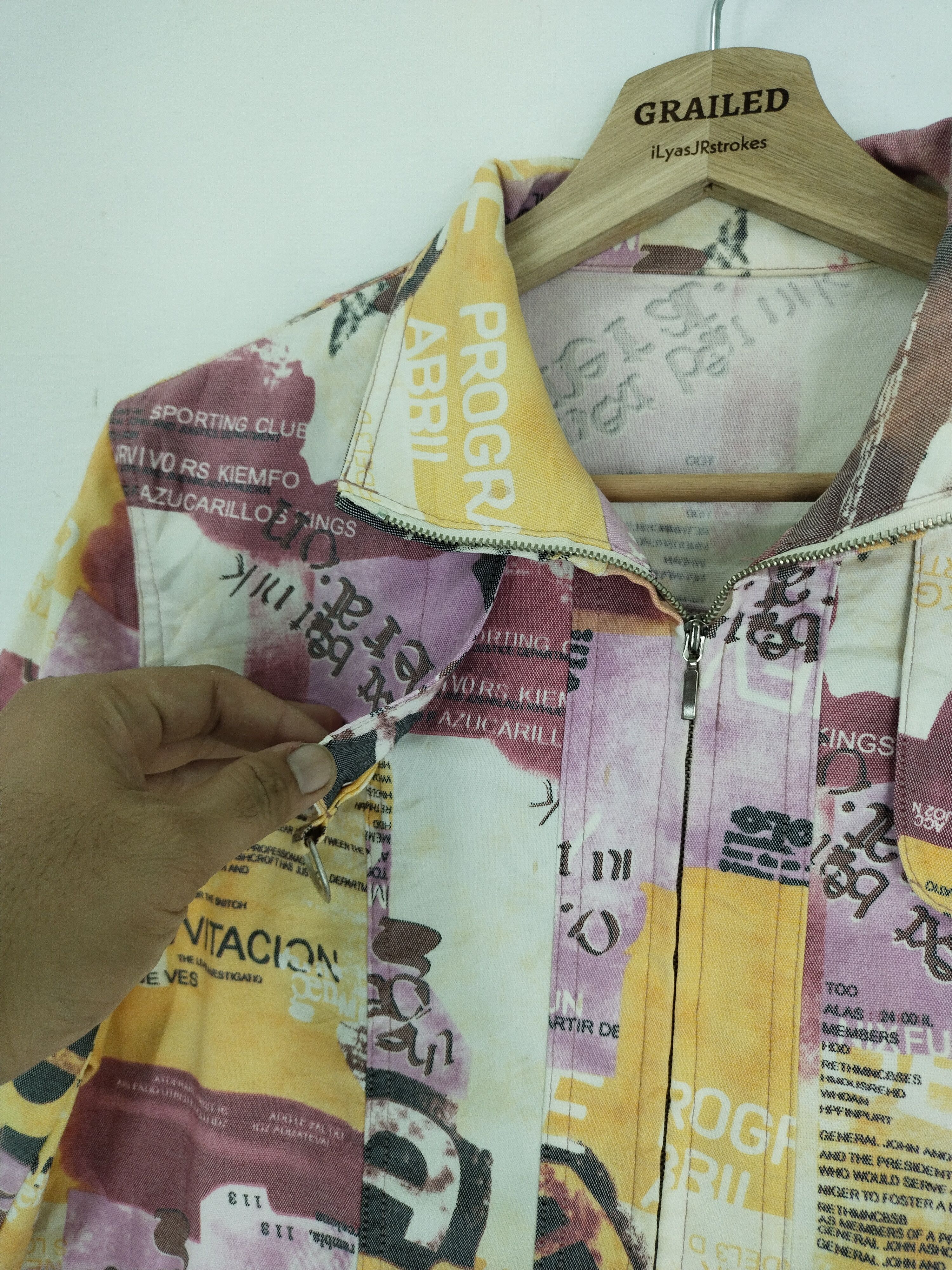 If Six Was Nine × Japanese Brand × Vintage Vintage 90s Full Print Mix Art Mix Women Jacket Size S / US 4 / IT 40 - 8 Thumbnail
