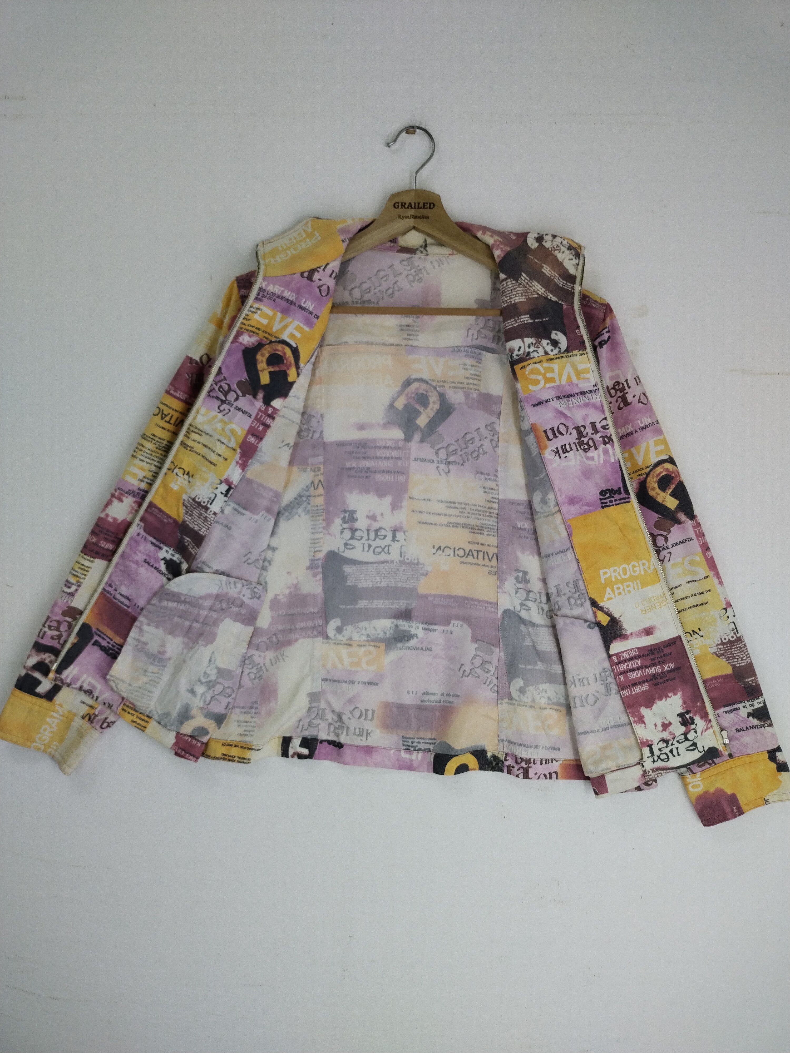 If Six Was Nine × Japanese Brand × Vintage Vintage 90s Full Print Mix Art Mix Women Jacket Size S / US 4 / IT 40 - 7 Thumbnail
