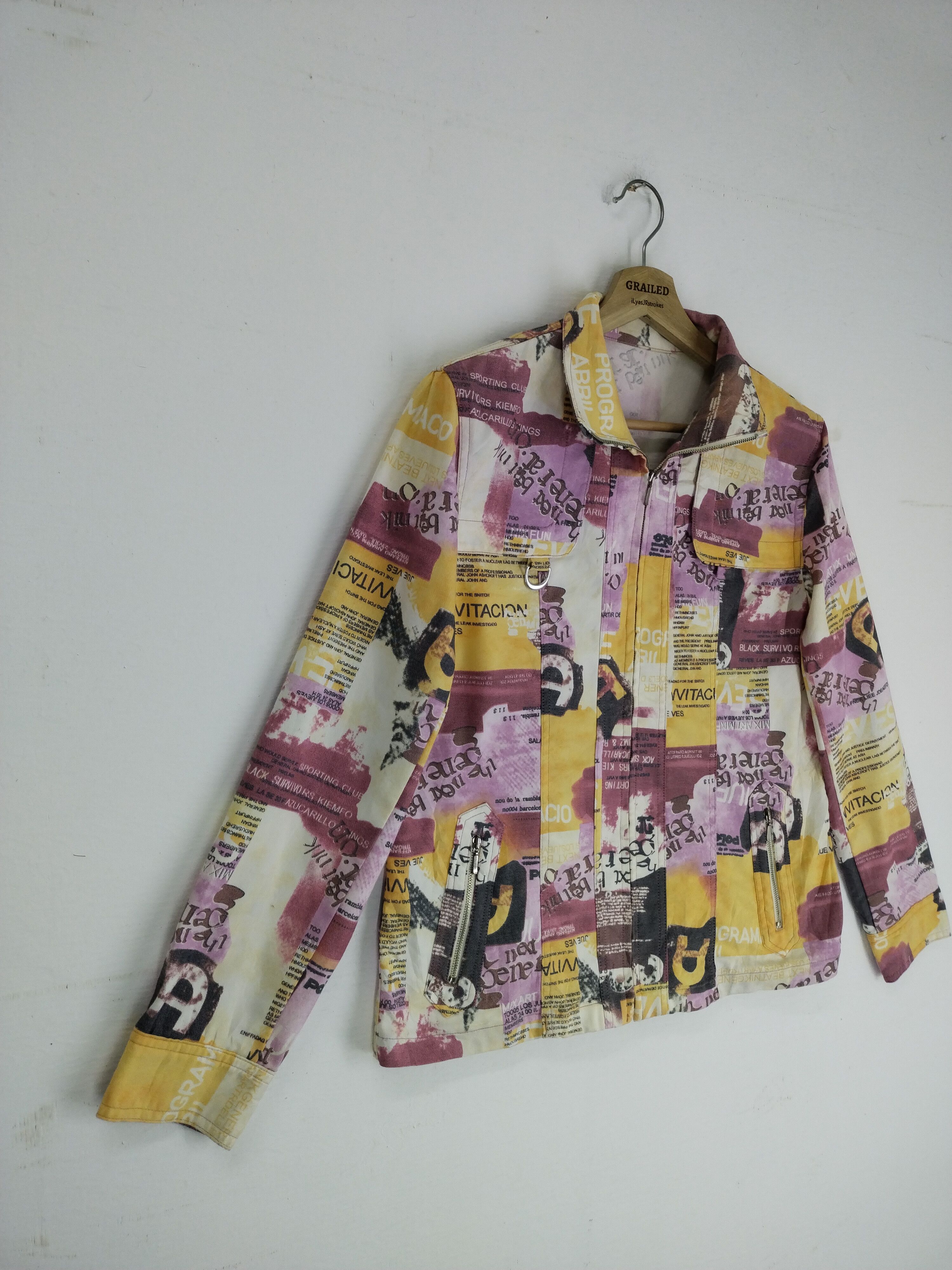 If Six Was Nine × Japanese Brand × Vintage Vintage 90s Full Print Mix Art Mix Women Jacket Size S / US 4 / IT 40 - 3 Thumbnail