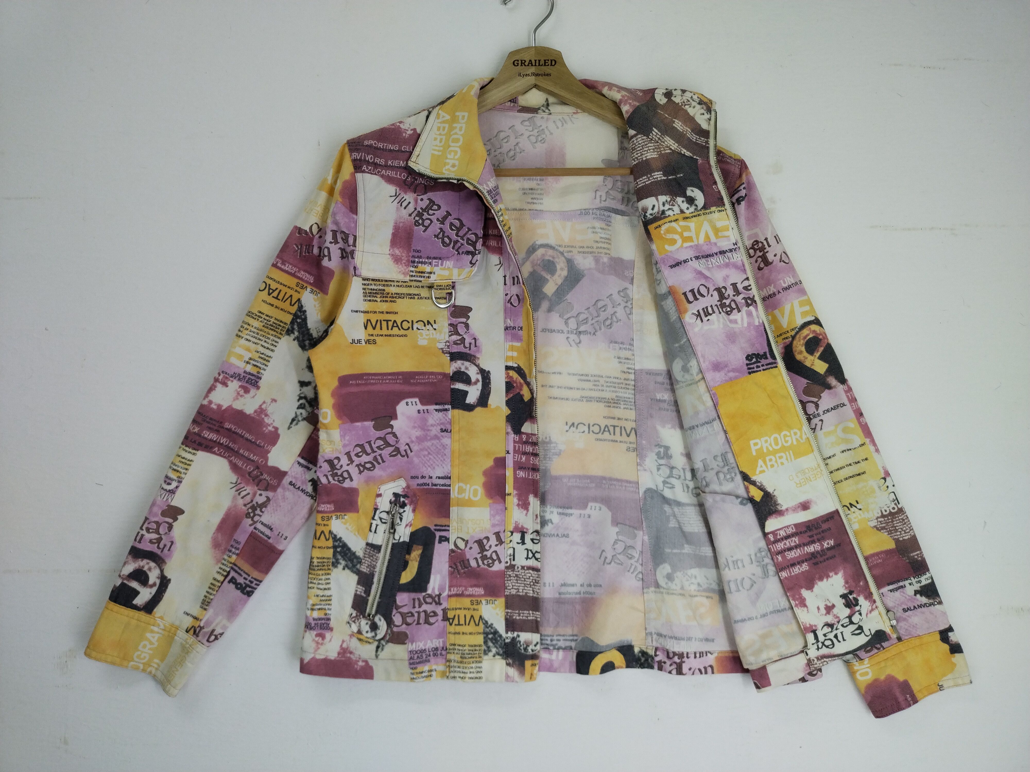 If Six Was Nine × Japanese Brand × Vintage Vintage 90s Full Print Mix Art Mix Women Jacket Size S / US 4 / IT 40 - 6 Thumbnail