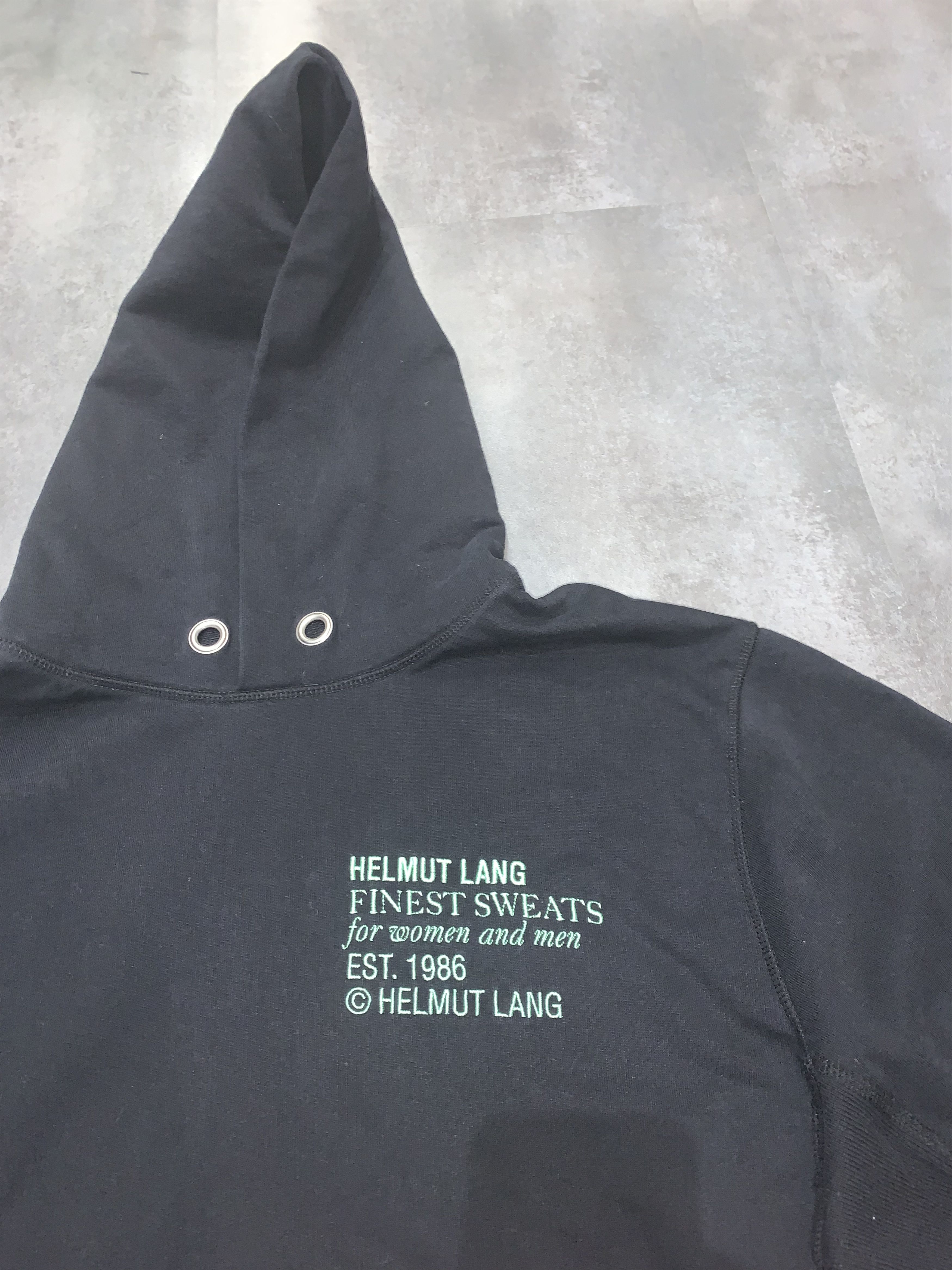 Helmut Lang Helmut Lang Embroidery Logo Black Hoodie Size US L / EU 52-54 / 3 - 9 Thumbnail