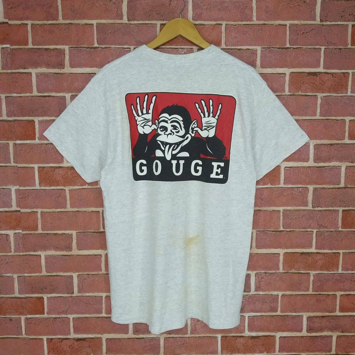 image of Made In USA x Vintage 90's Gouge Clothing Skateboard Fashion Skatewear in Grey, Men's (Size Large)