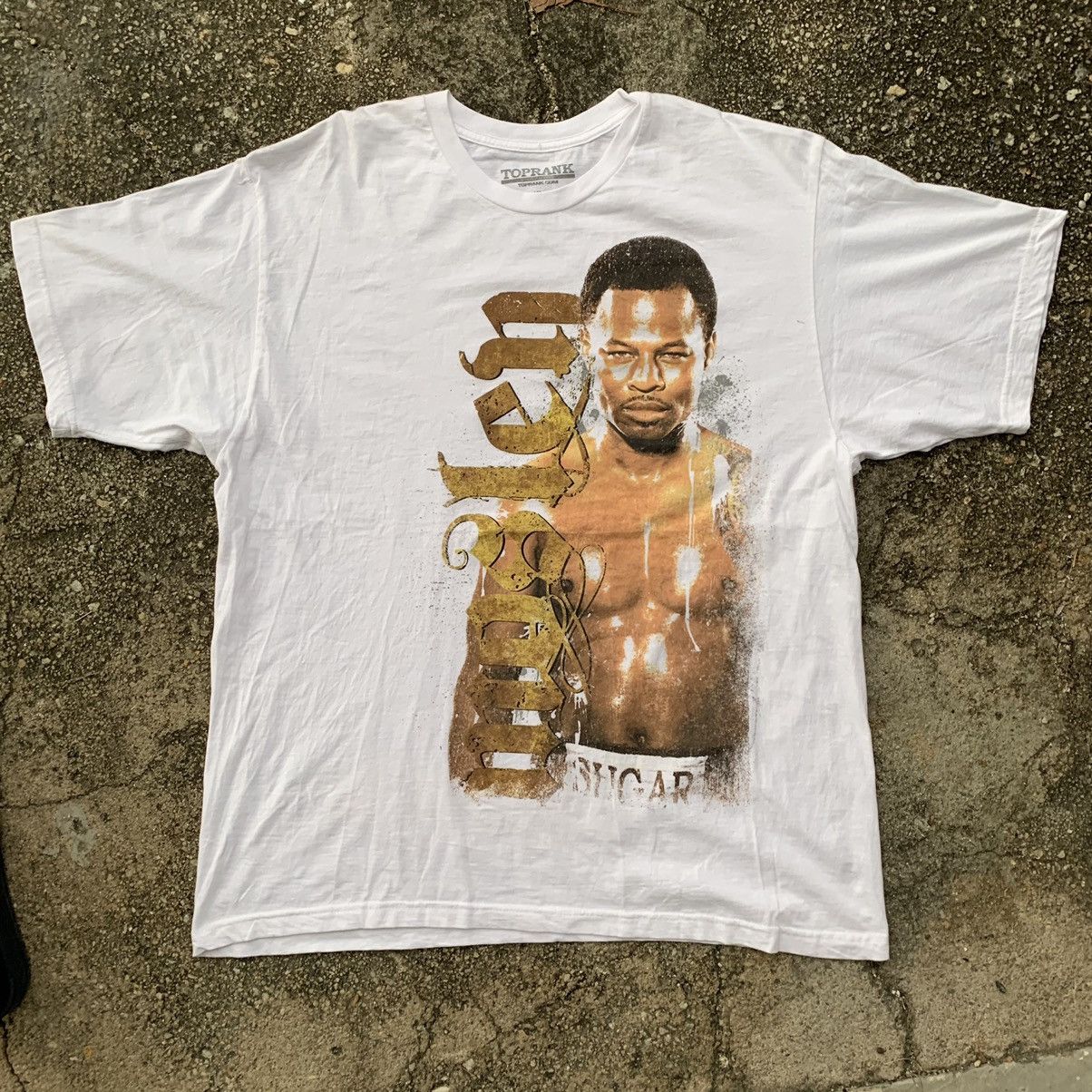 Other Sugar Shane Mosley toprank white tshirt tee Size US XL / EU 56 / 4 - 10 Thumbnail