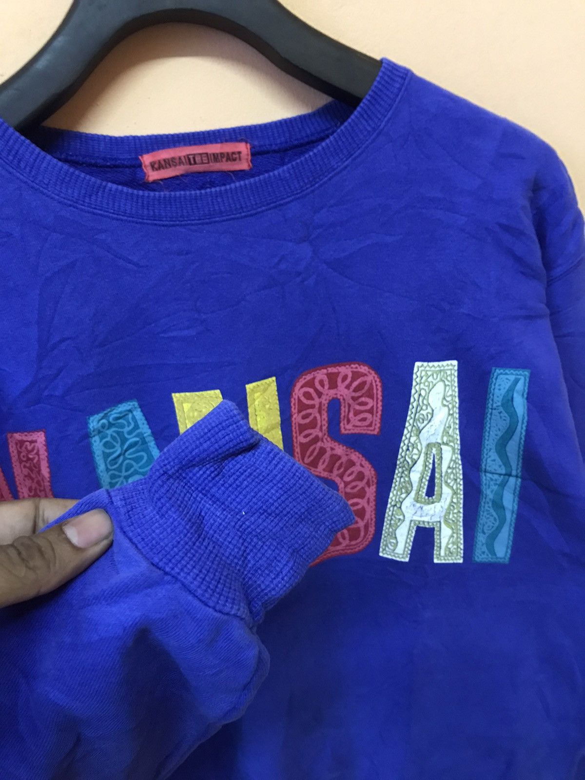 Kansai Yamamoto ‼️VINTAGE KANSAI THE IMPACT SWEATSHIRT SPELLOUT MULTICOLOUR ‼️ Size US L / EU 52-54 / 3 - 3 Thumbnail