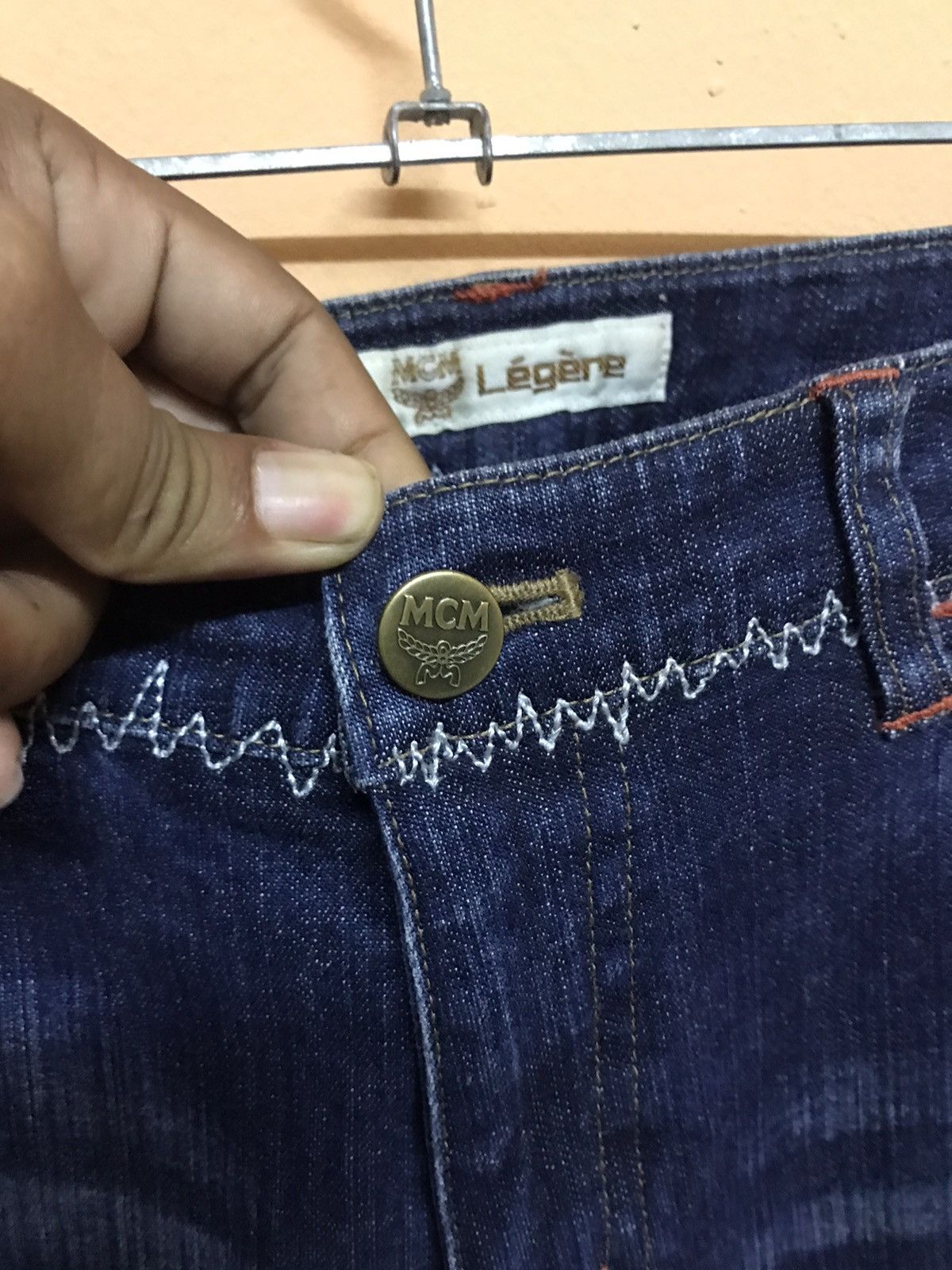 MCM × Vintage ‼️VTG MCM DENIM SIDE ZIPZAG bootcut‼️ Size US 30 / EU 46 - 6 Thumbnail
