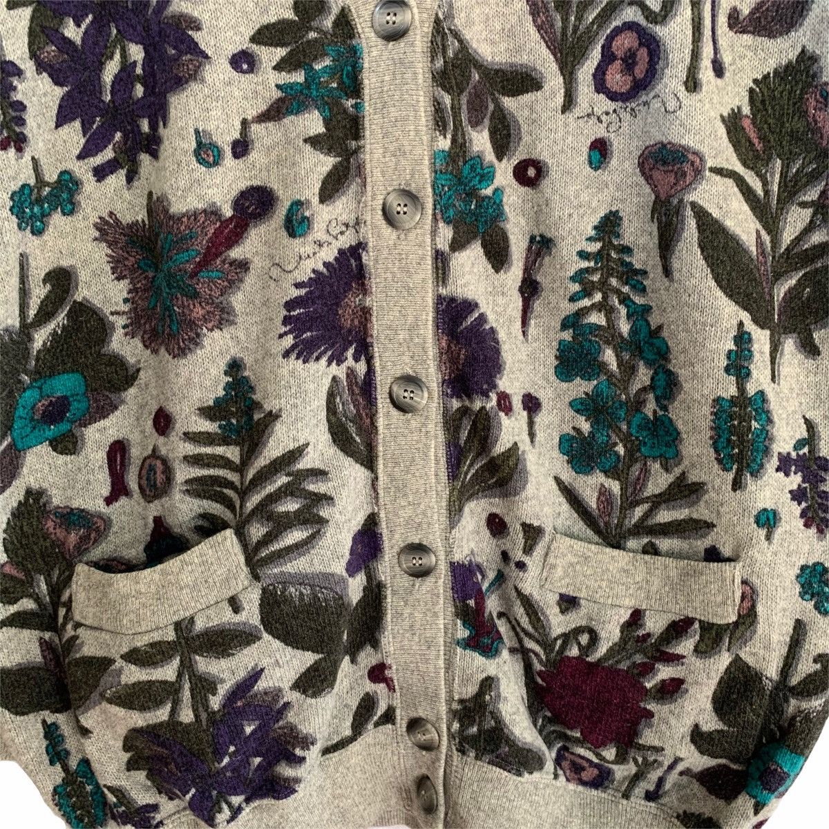 Mila Schon Mila Schon Floral Pocket Knitwear Cardigan Size US XL / EU 56 / 4 - 7 Thumbnail