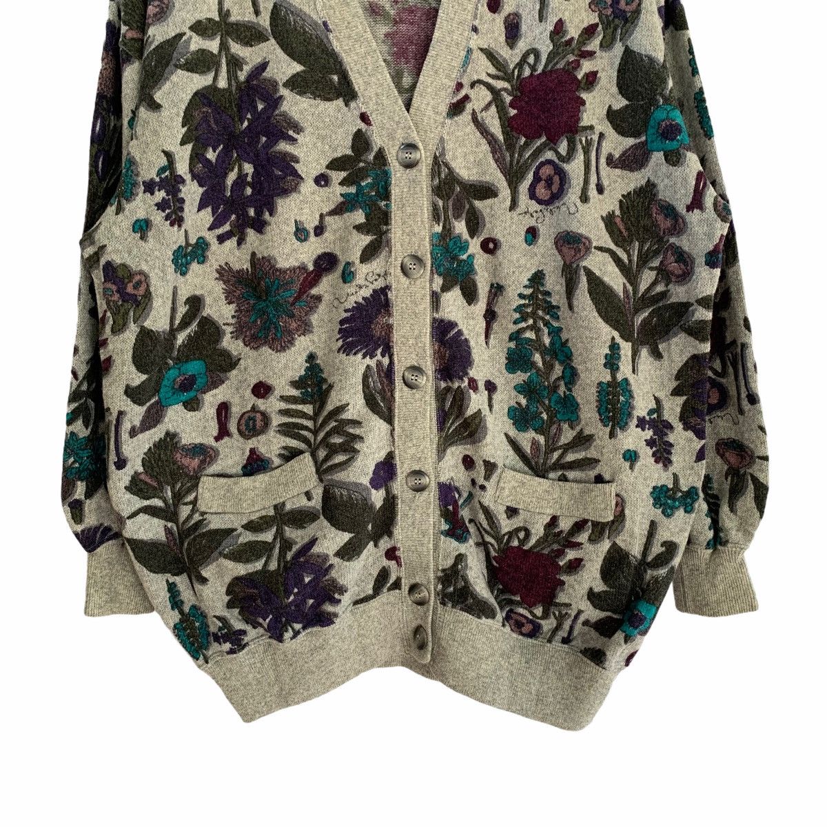 Mila Schon Mila Schon Floral Pocket Knitwear Cardigan Size US XL / EU 56 / 4 - 4 Thumbnail
