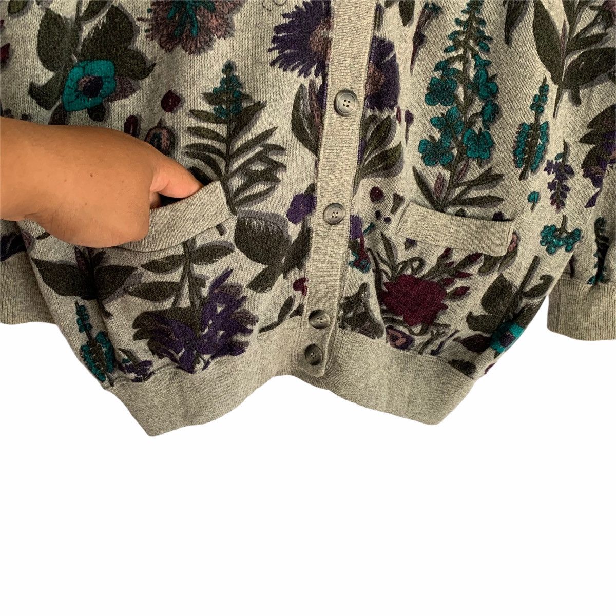 Mila Schon Mila Schon Floral Pocket Knitwear Cardigan Size US XL / EU 56 / 4 - 6 Thumbnail
