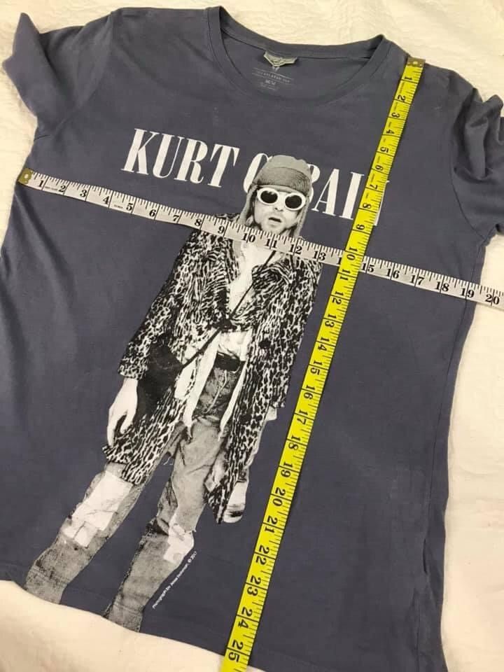 Band Tees Kurt Cobain Overprinted T Shirt Grunge Size US S / EU 44-46 / 1 - 4 Thumbnail