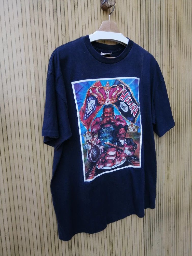 Vintage Vintage 90s KING BISCUIT Tshirt Size US XL / EU 56 / 4 - 12 Thumbnail