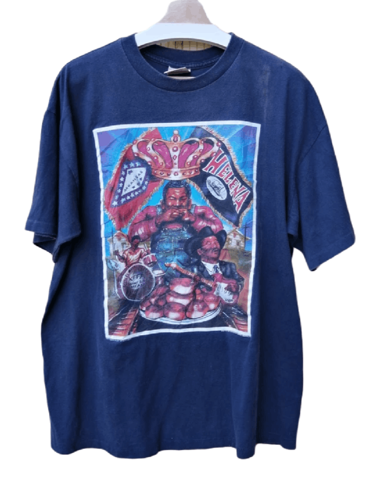 Vintage Vintage 90s KING BISCUIT Tshirt Size US XL / EU 56 / 4 - 1 Thumbnail