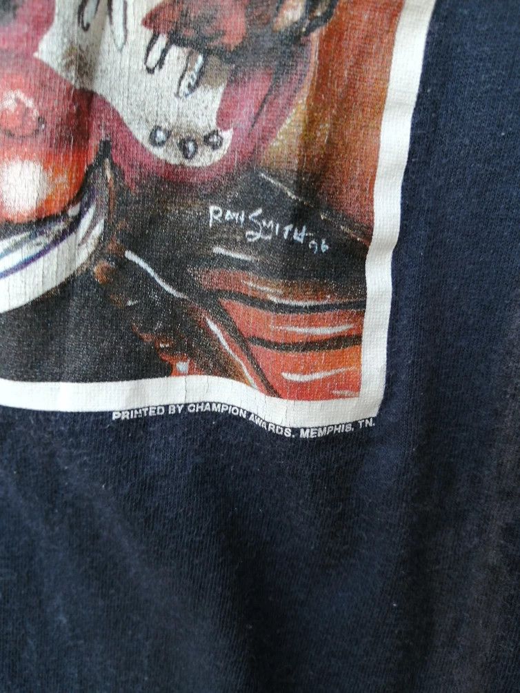 Vintage Vintage 90s KING BISCUIT Tshirt Size US XL / EU 56 / 4 - 4 Thumbnail