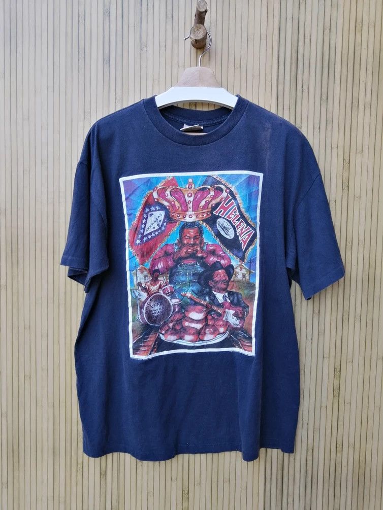 Vintage Vintage 90s KING BISCUIT Tshirt Size US XL / EU 56 / 4 - 13 Thumbnail