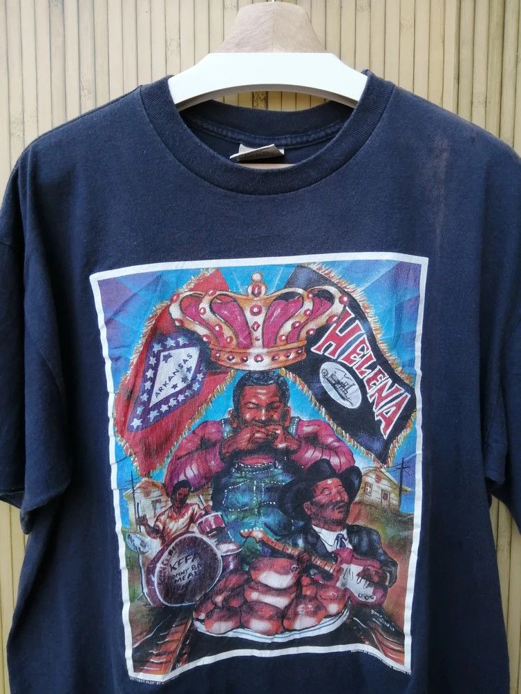 Vintage Vintage 90s KING BISCUIT Tshirt Size US XL / EU 56 / 4 - 11 Thumbnail