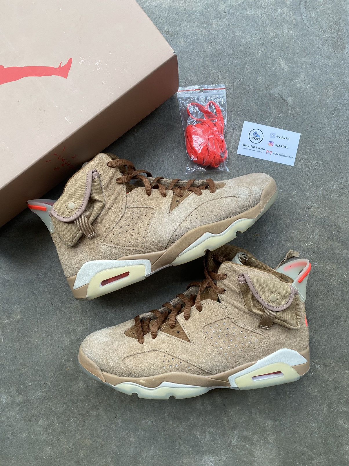 Jordan Brand × Travis Scott Jordan 6 Travis Scott British Khaki size 12 VNDS Size US 12 / EU 45 - 1 Thumbnail