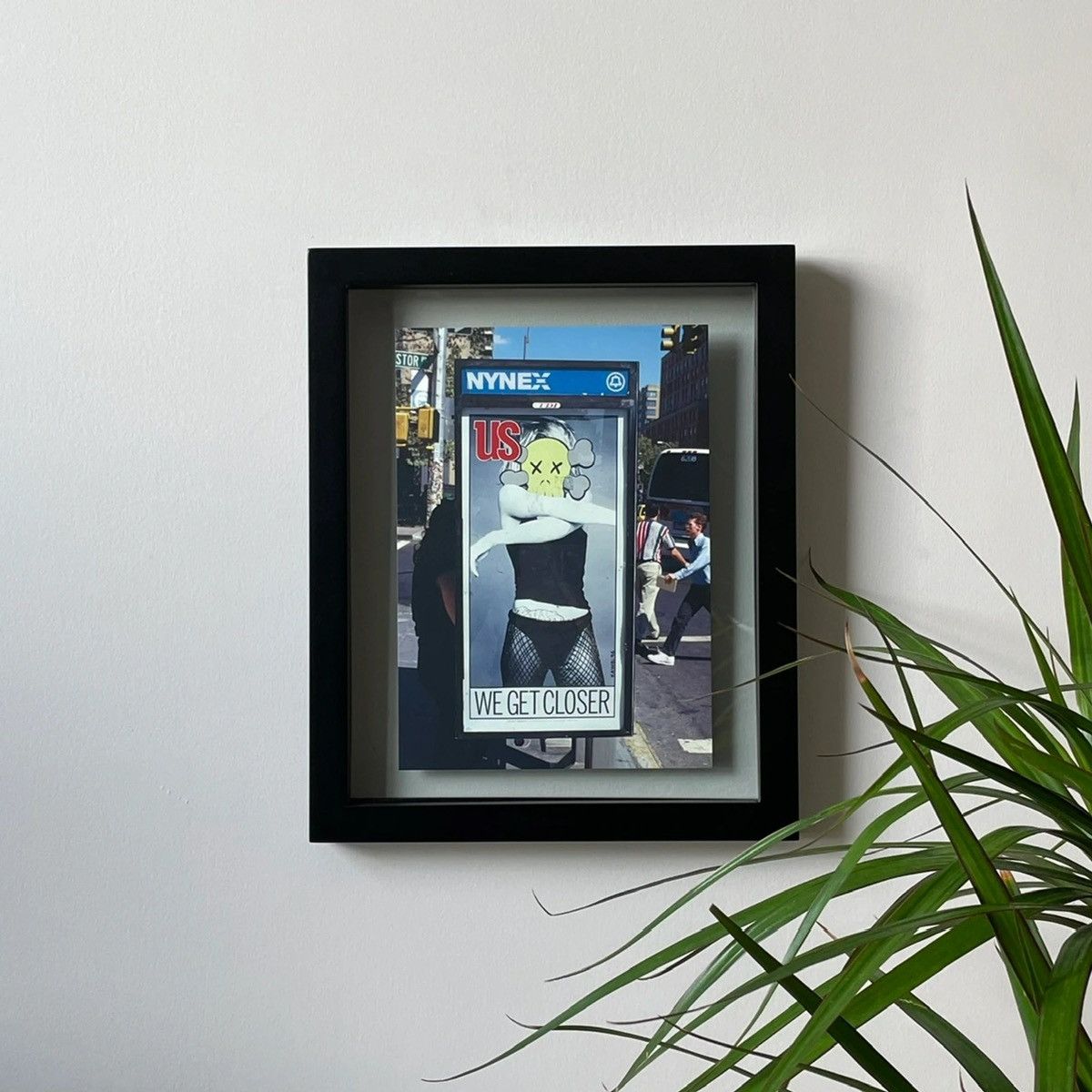 image of Kaws Us Acrylic On Advertisement Poster in Black, Men's