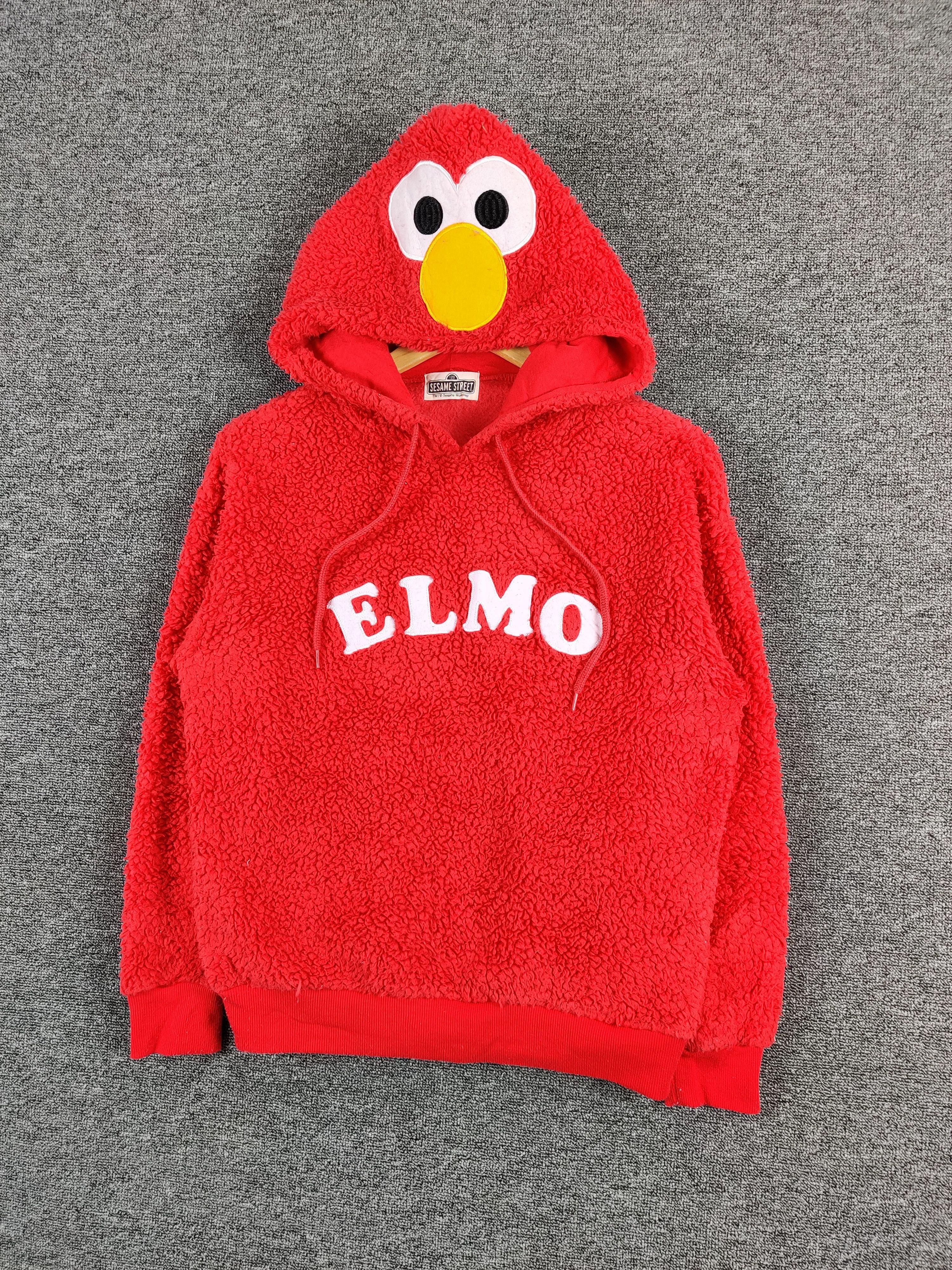 Cartoon Network Vintage Sesame Street Elmo Fleece Hoodie Pullover Size US M / EU 48-50 / 2 - 2 Thumbnail