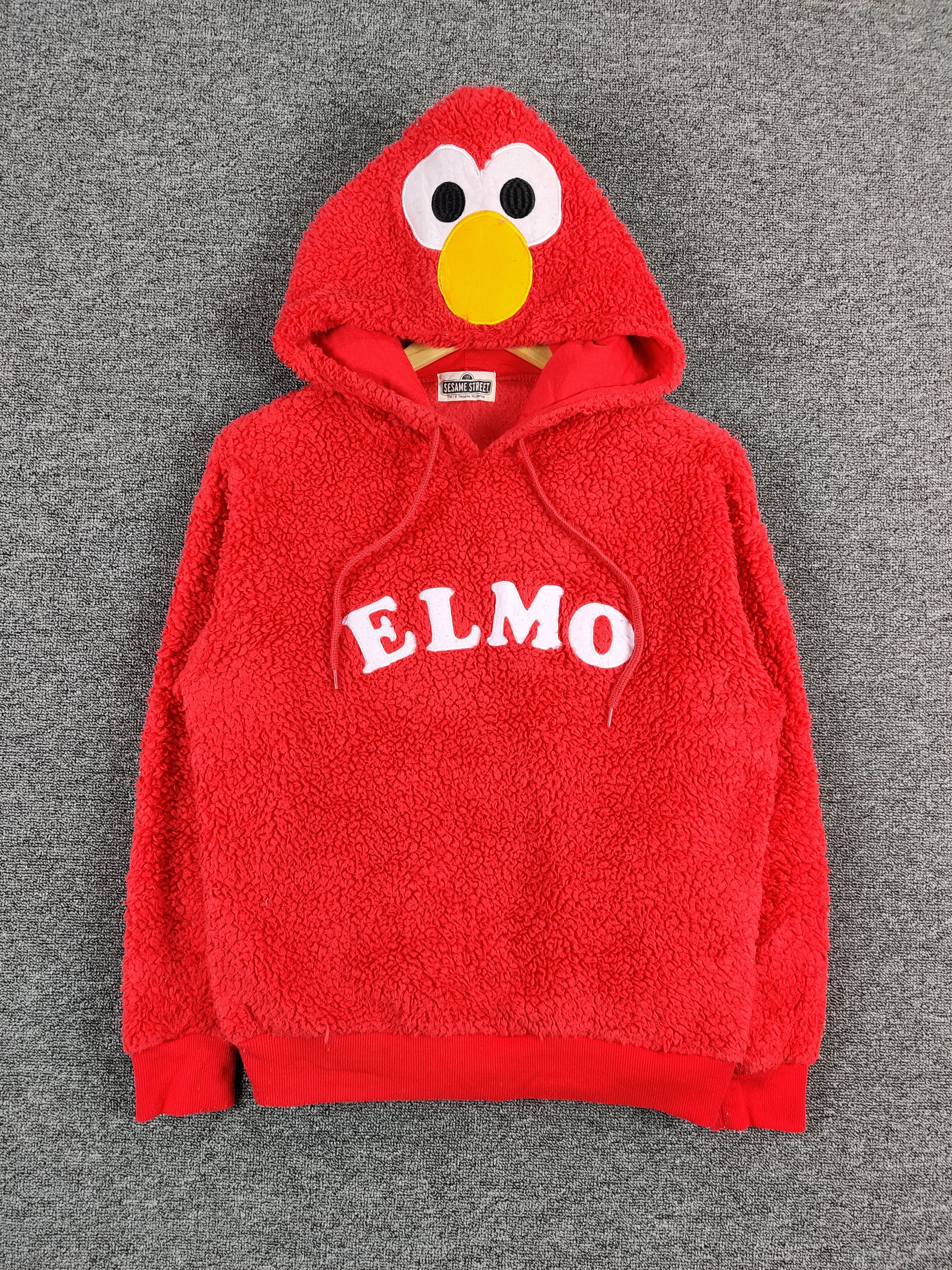 Cartoon Network Vintage Sesame Street Elmo Fleece Hoodie Pullover Size US M / EU 48-50 / 2 - 1 Thumbnail