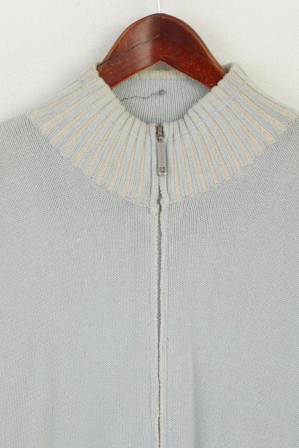 Chevignon Chevignon Men XXL Sweater Blue Cotton Zip Up 5710 Size US XXL / EU 58 / 5 - 3 Thumbnail