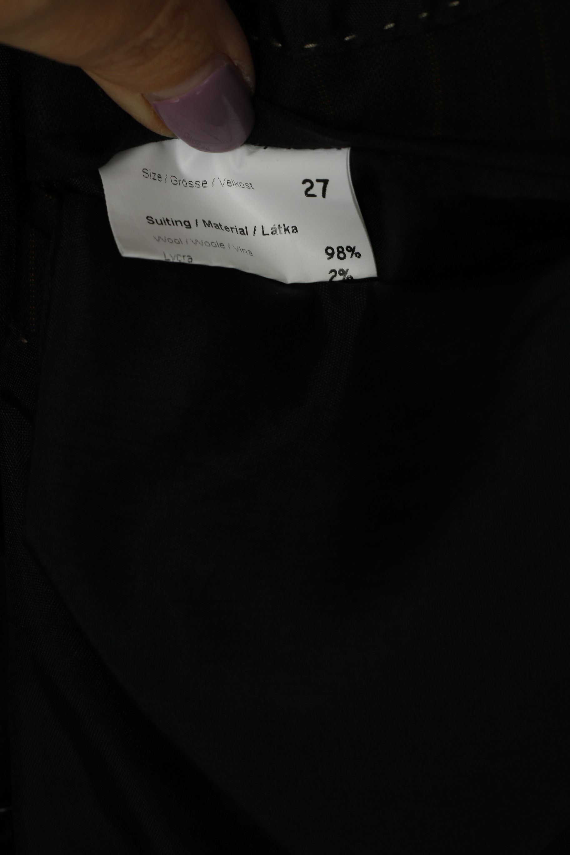 Vintage Michael Berger Collection Men 27 42 Blazer Black 1398 Size 42R - 5 Thumbnail