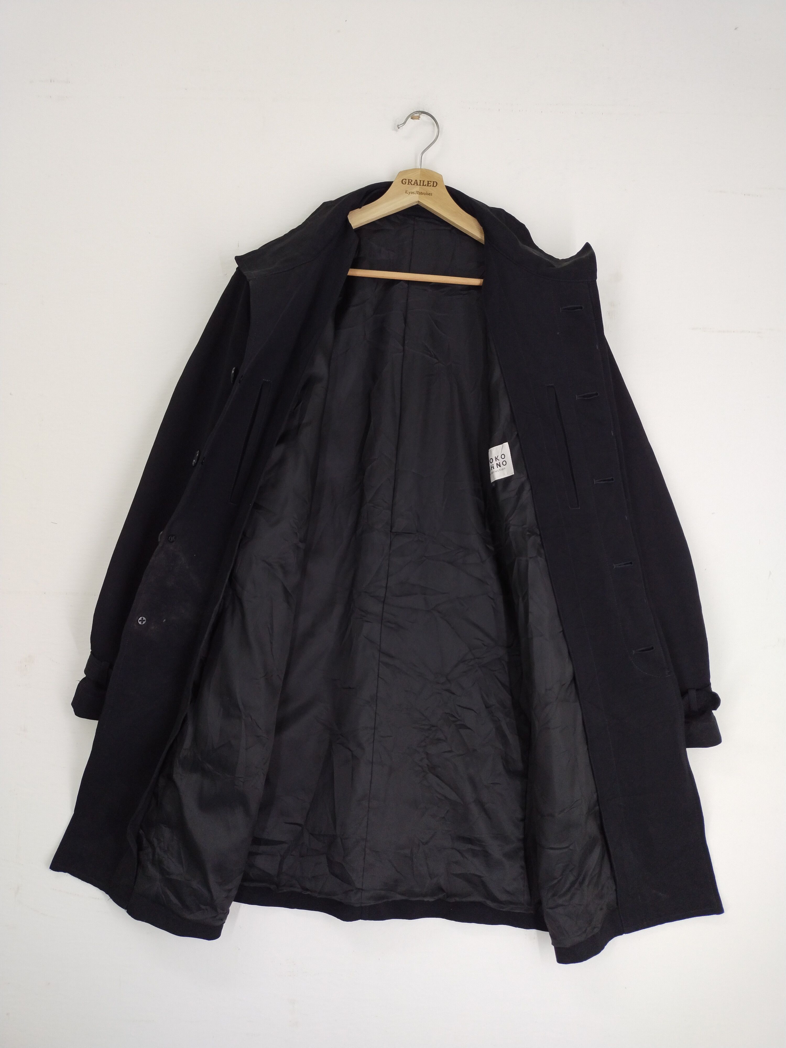 Hiroko Koshino Homme × Japanese Brand VINTAGE TRENCH COAT JACKET Size US M / EU 48-50 / 2 - 3 Thumbnail
