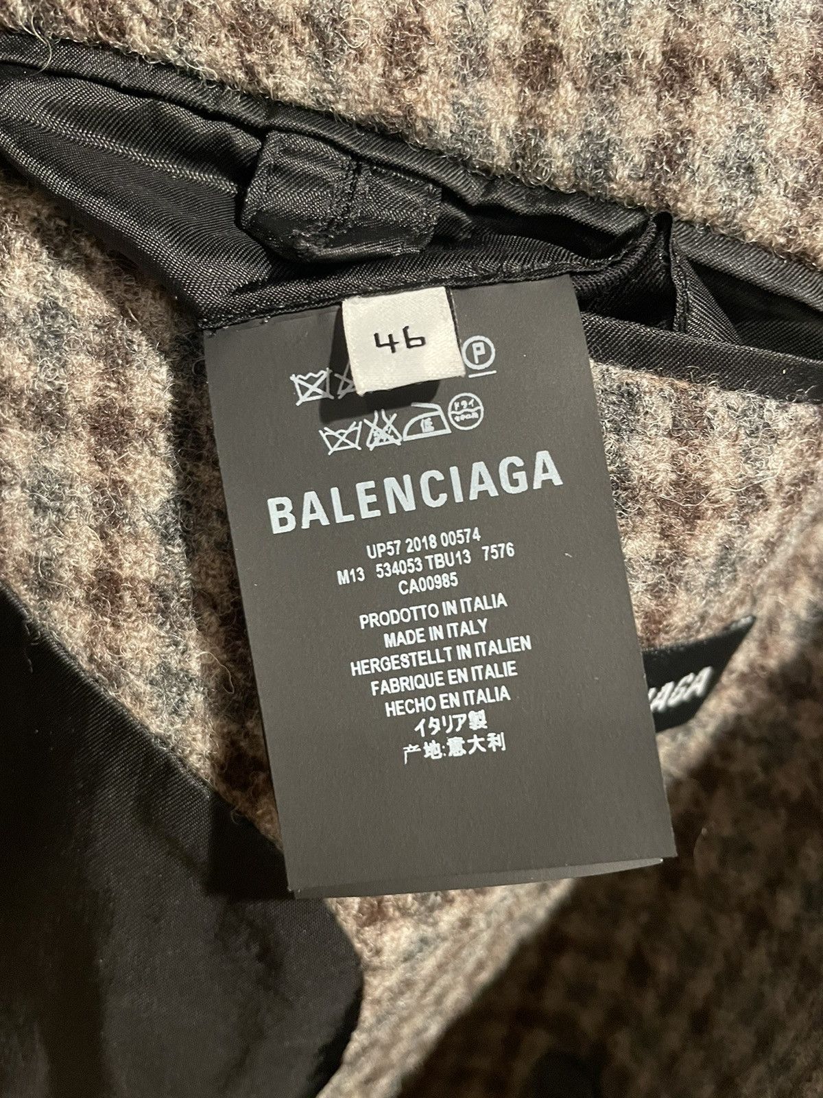 Balenciaga 18 brown check double breasted coat Size US S / EU 44-46 / 1 - 5 Thumbnail