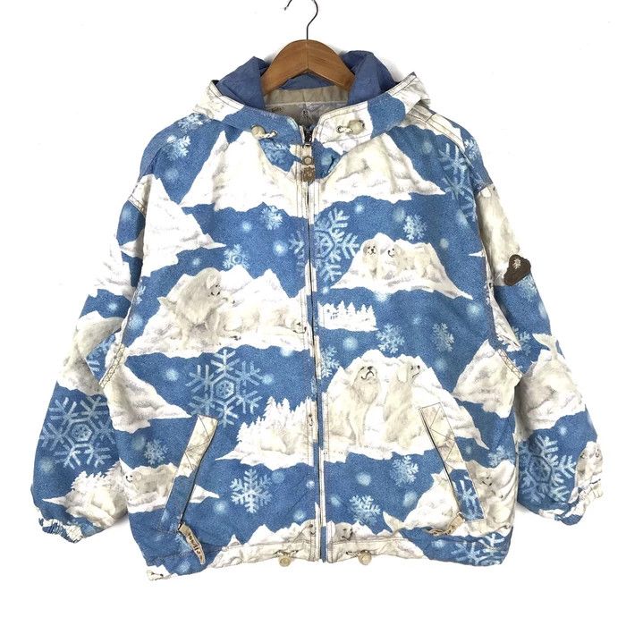 Ellesse Vintage 90s ELLESSE ICE FIELD Italy Husky Dog Blue Jacket Size US L / EU 52-54 / 3 - 1 Thumbnail