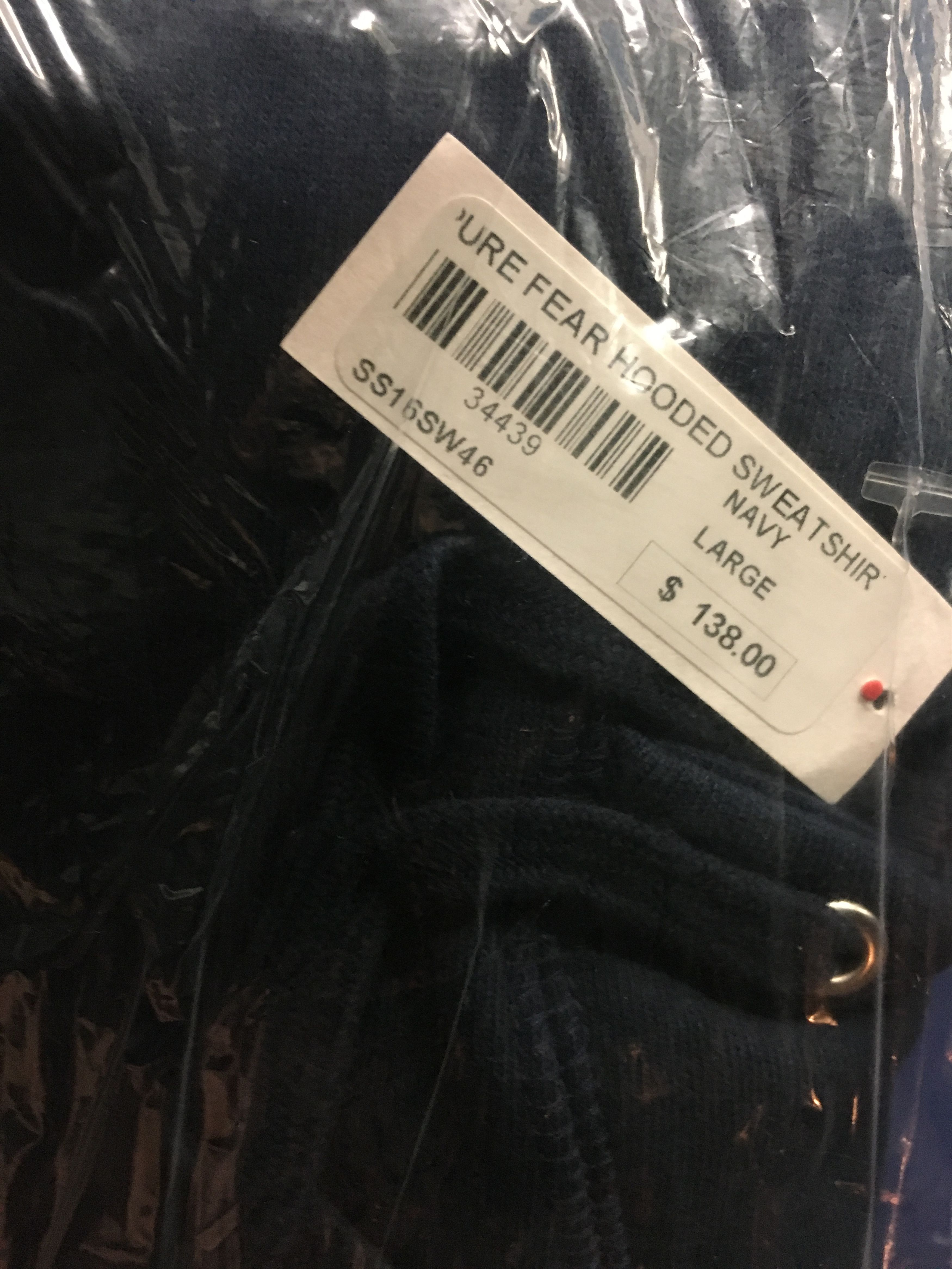 Supreme Supreme Pure Fear Hooded Sweatshirt Navy Large SS16 Size US L / EU 52-54 / 3 - 4 Thumbnail