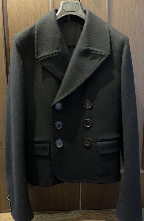 Pre owned Dior X Hedi Slimane 2006aw Dior Homme Cashmere Wool Pea Coat In Black ModeSens