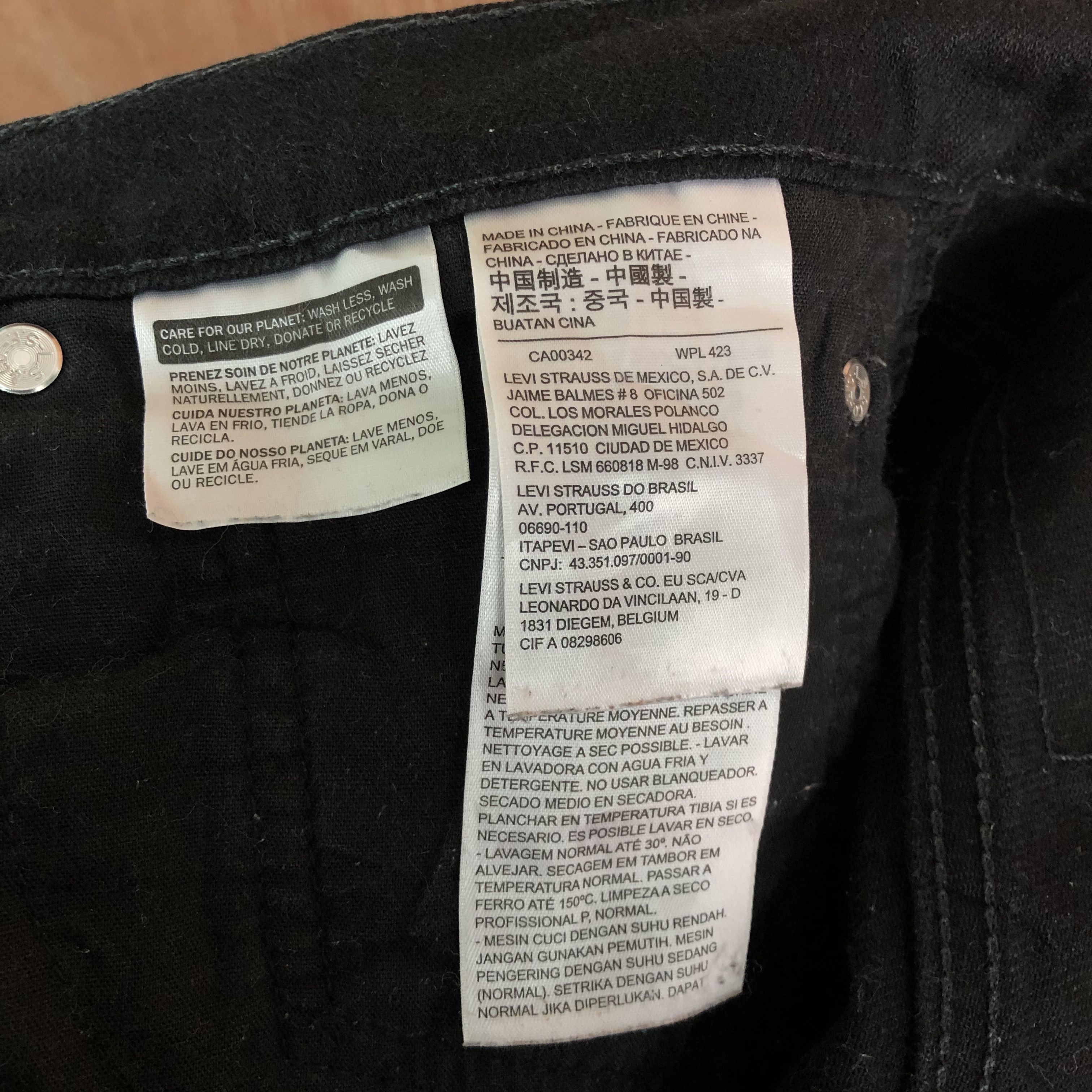 Levi's DLL Levi's Strauss Black Denim Pants #c087 Size US 36 / EU 52 - 11 Thumbnail