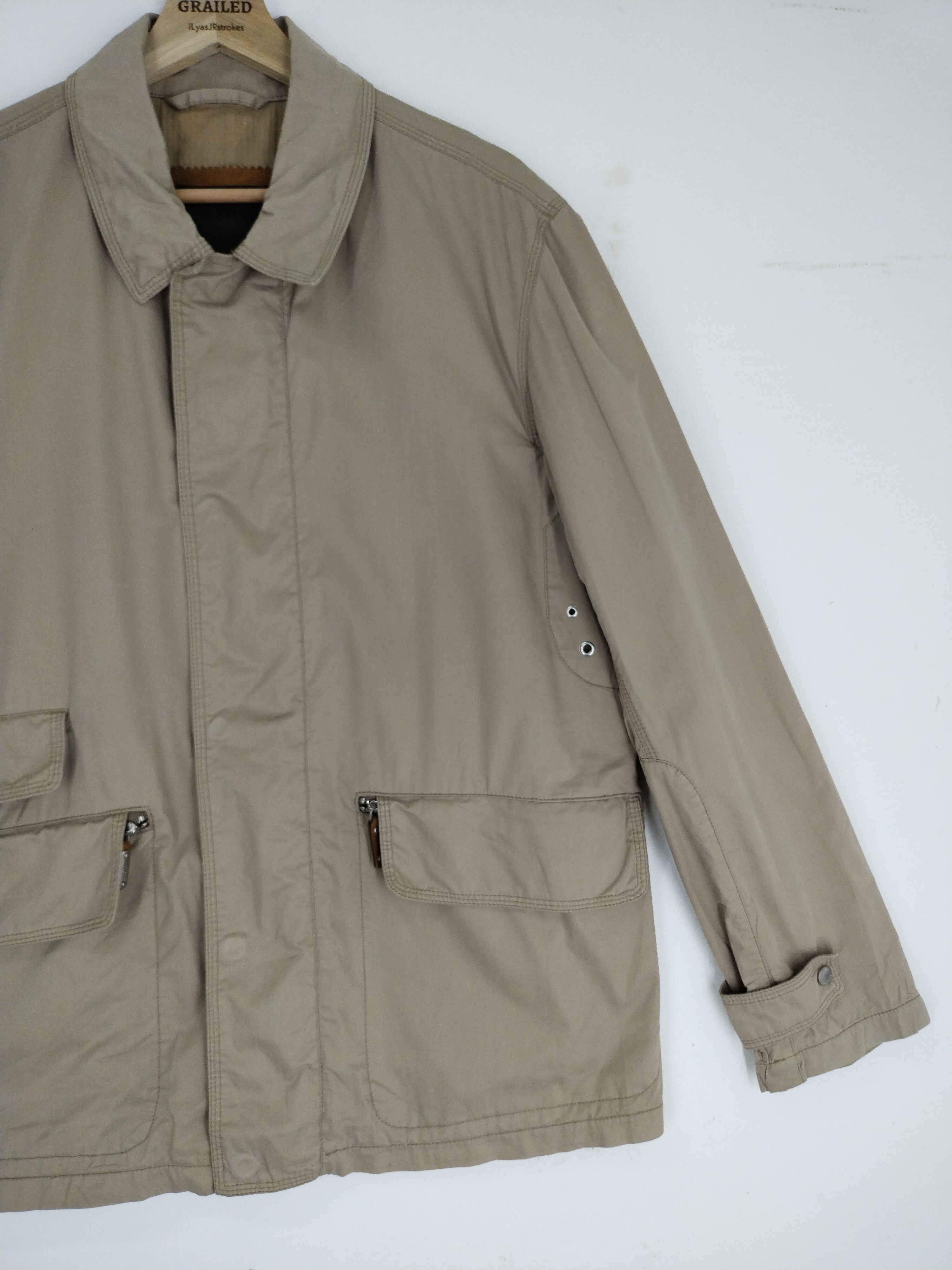 14th Addiction × Henry Cotton's Vintage 80s Henry Cottons Herringbone French Jacket Size US L / EU 52-54 / 3 - 4 Thumbnail